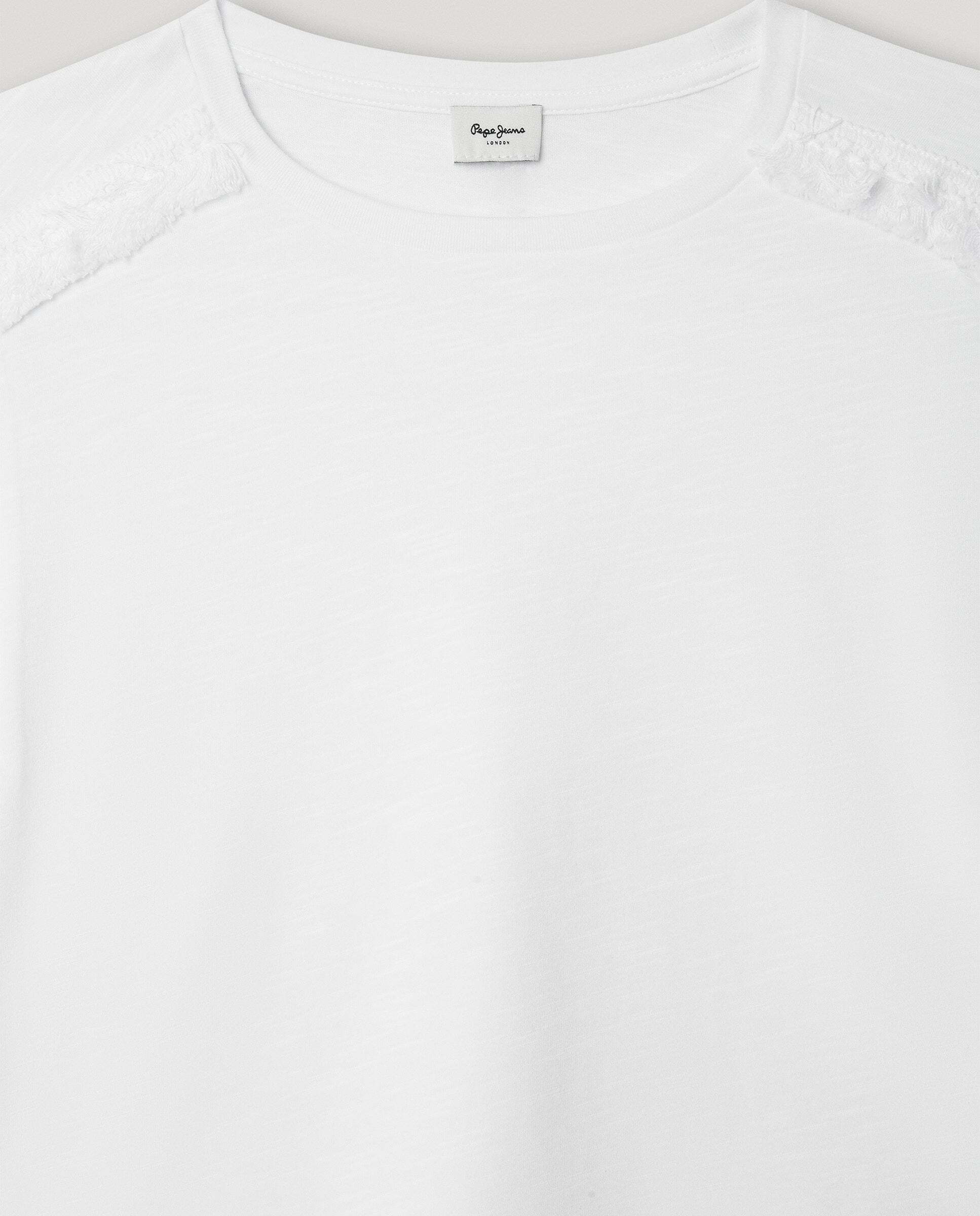 Camiseta sin mangas con flecos Gelu de niña - Pepe Jeans - Blanco Blanco-2