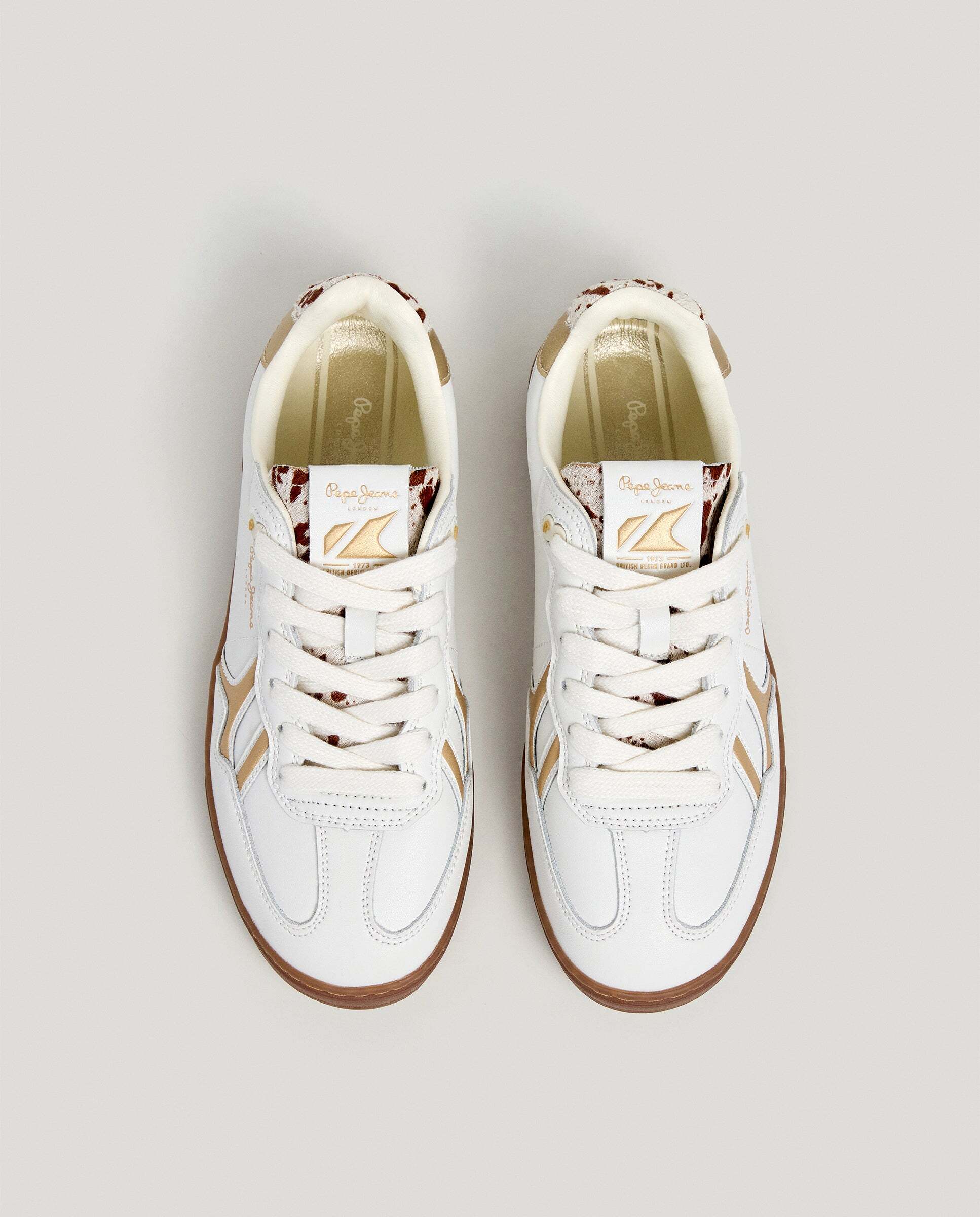 Ball - Pepe Jeans - zapatillas de piel animal print - Blanco Blanco-3