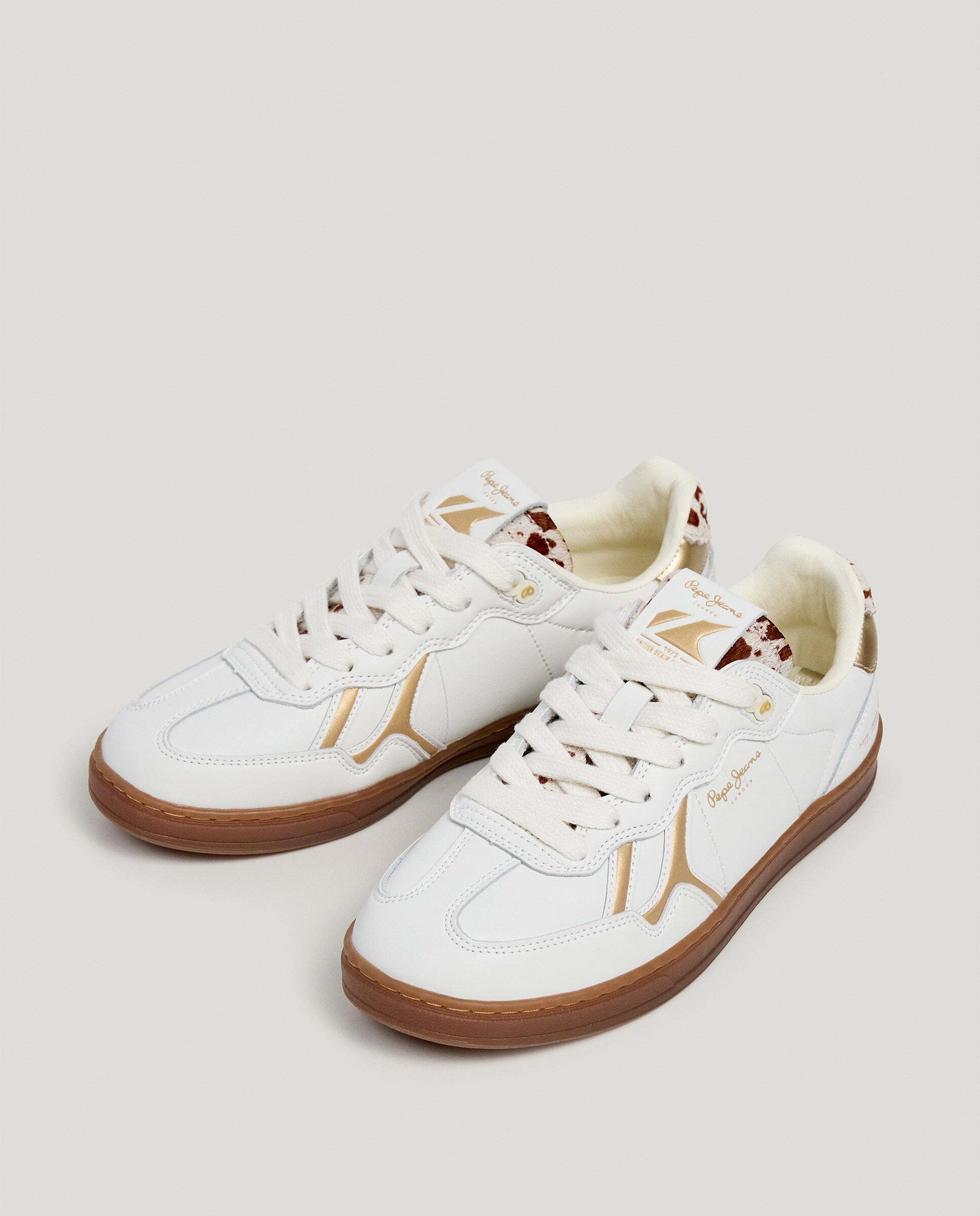 Ball - Pepe Jeans - zapatillas de piel animal print - Blanco Blanco-2