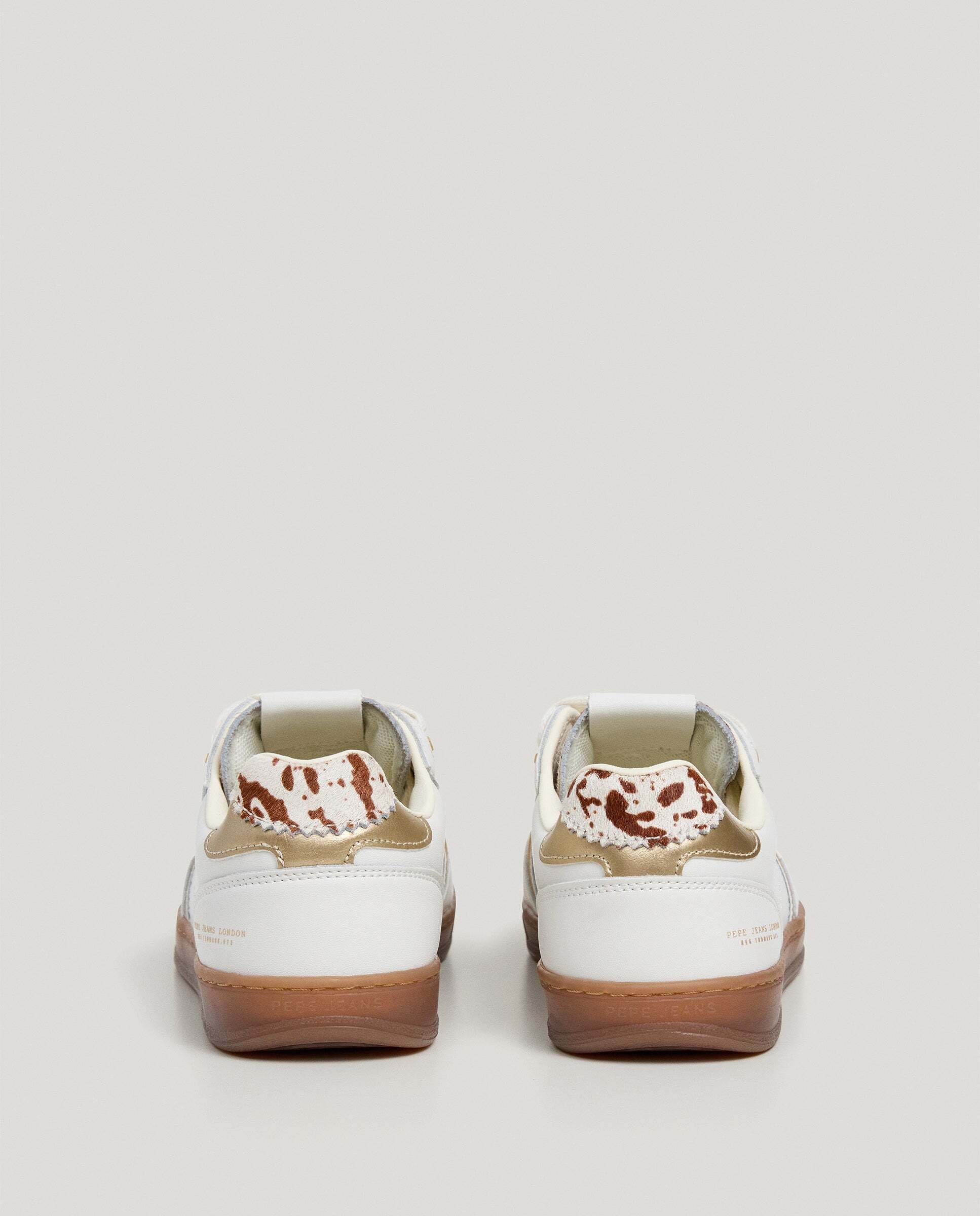 Ball - Pepe Jeans - zapatillas de piel animal print - Blanco Blanco-4