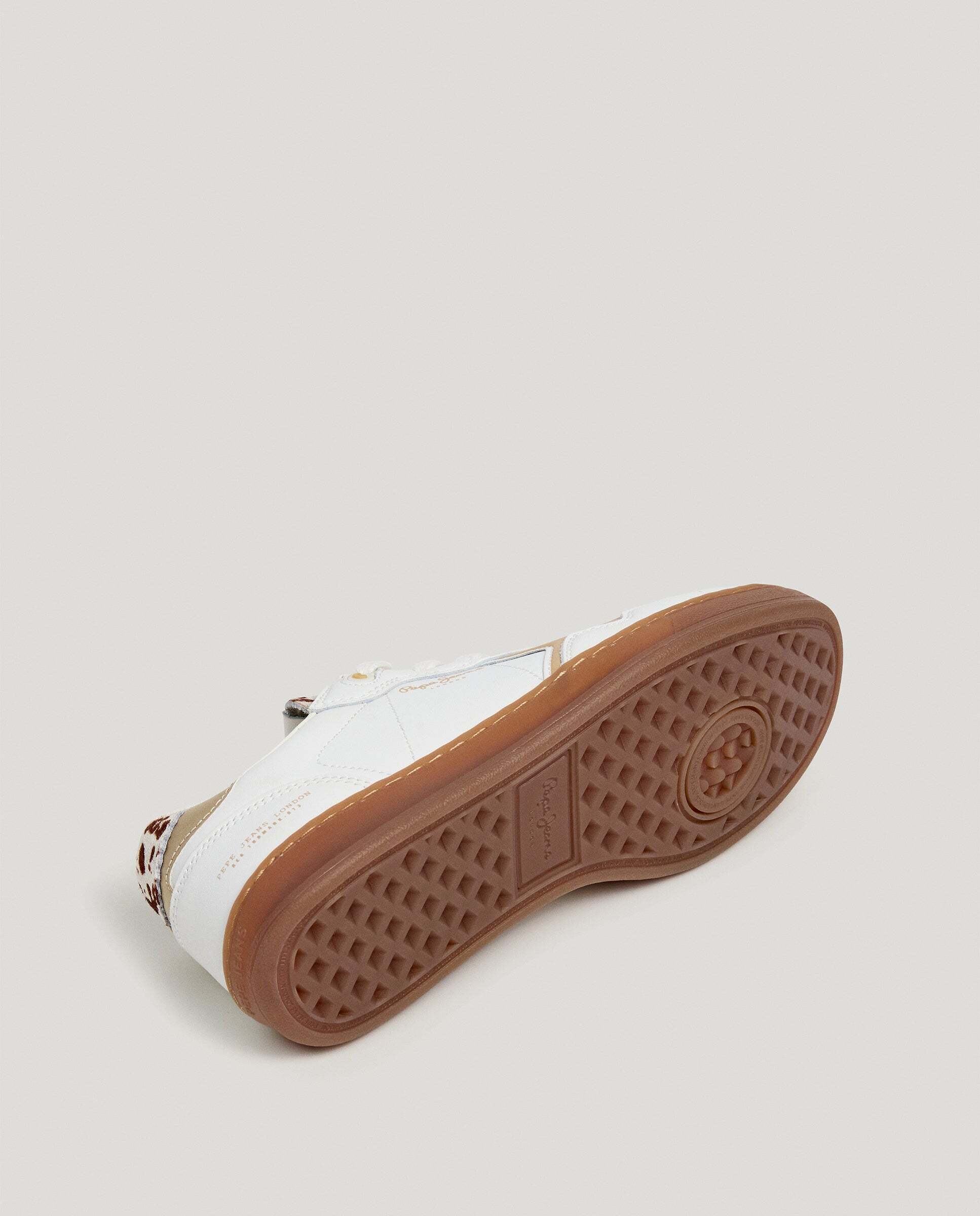 Ball - Pepe Jeans - zapatillas de piel animal print - Blanco Blanco-6
