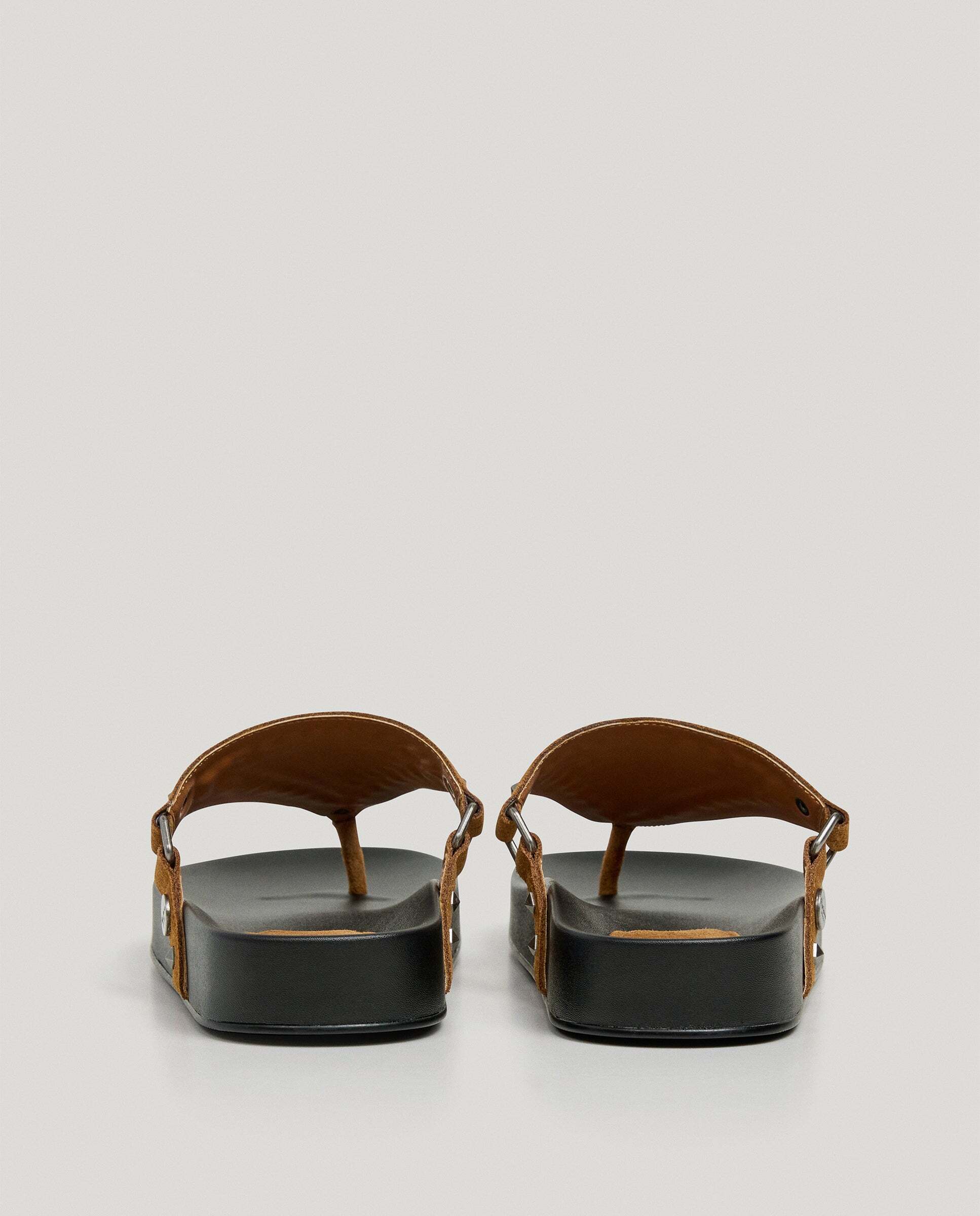 Sandalias de mujer planas de ante - Pepe Jeans - Marrón Marrón-4