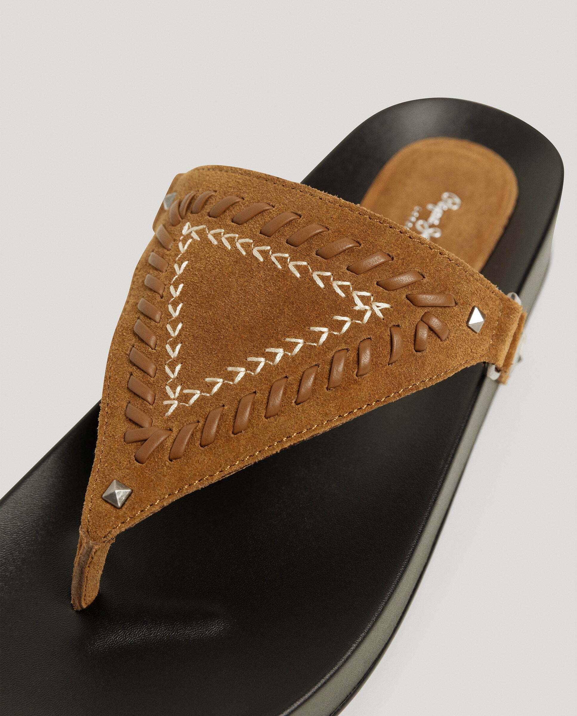Sandalias de mujer planas de ante - Pepe Jeans - Marrón Marrón-5