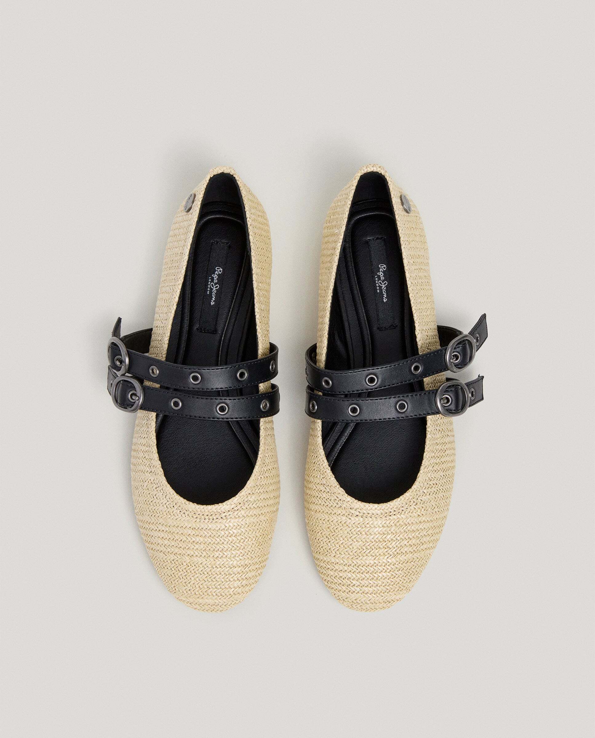 Bailarinas de mujer con doble correa - Pepe Jeans - Natural Natural-3