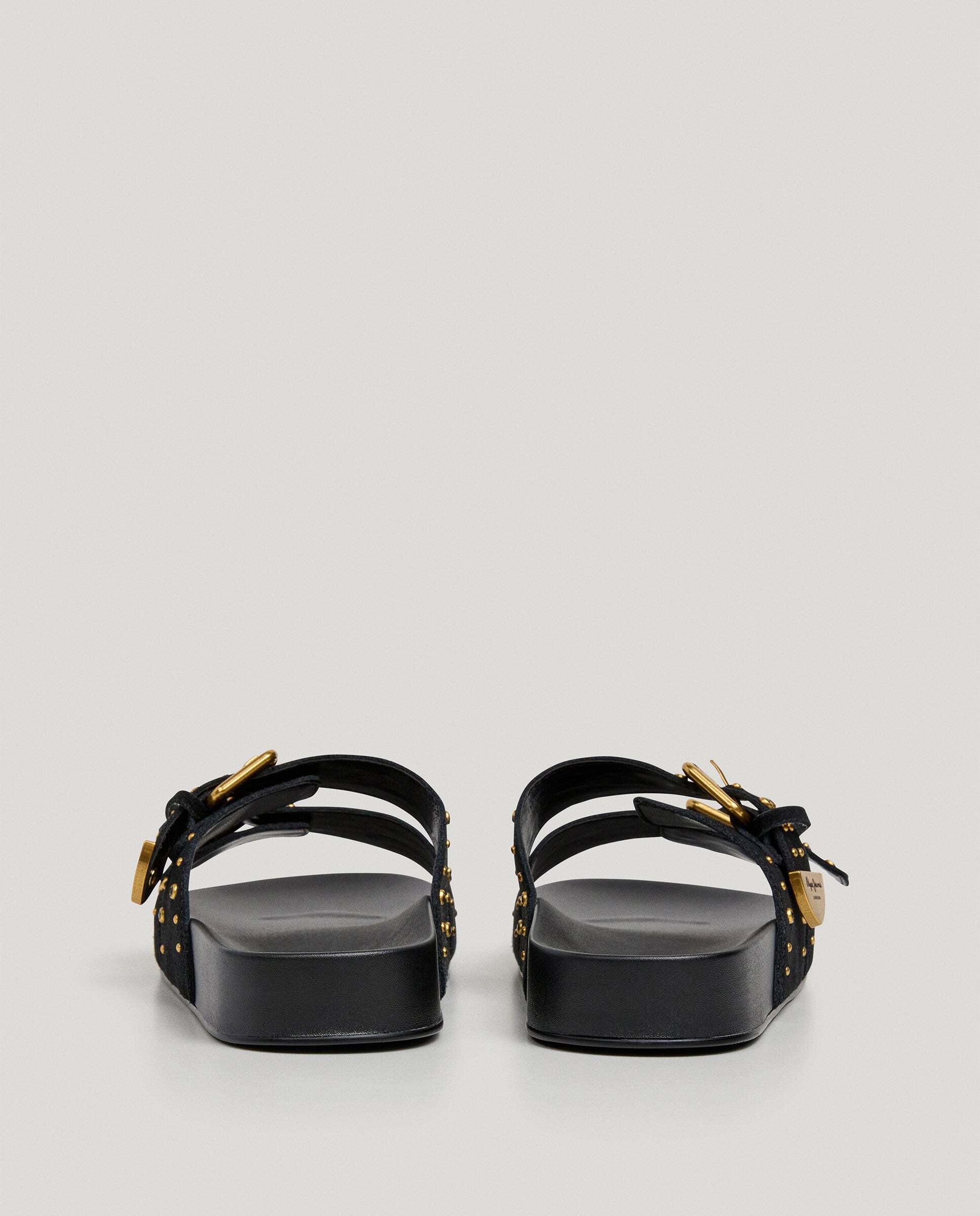 Sandalias de mujer planas de ante - Pepe Jeans - Negro Negro-5