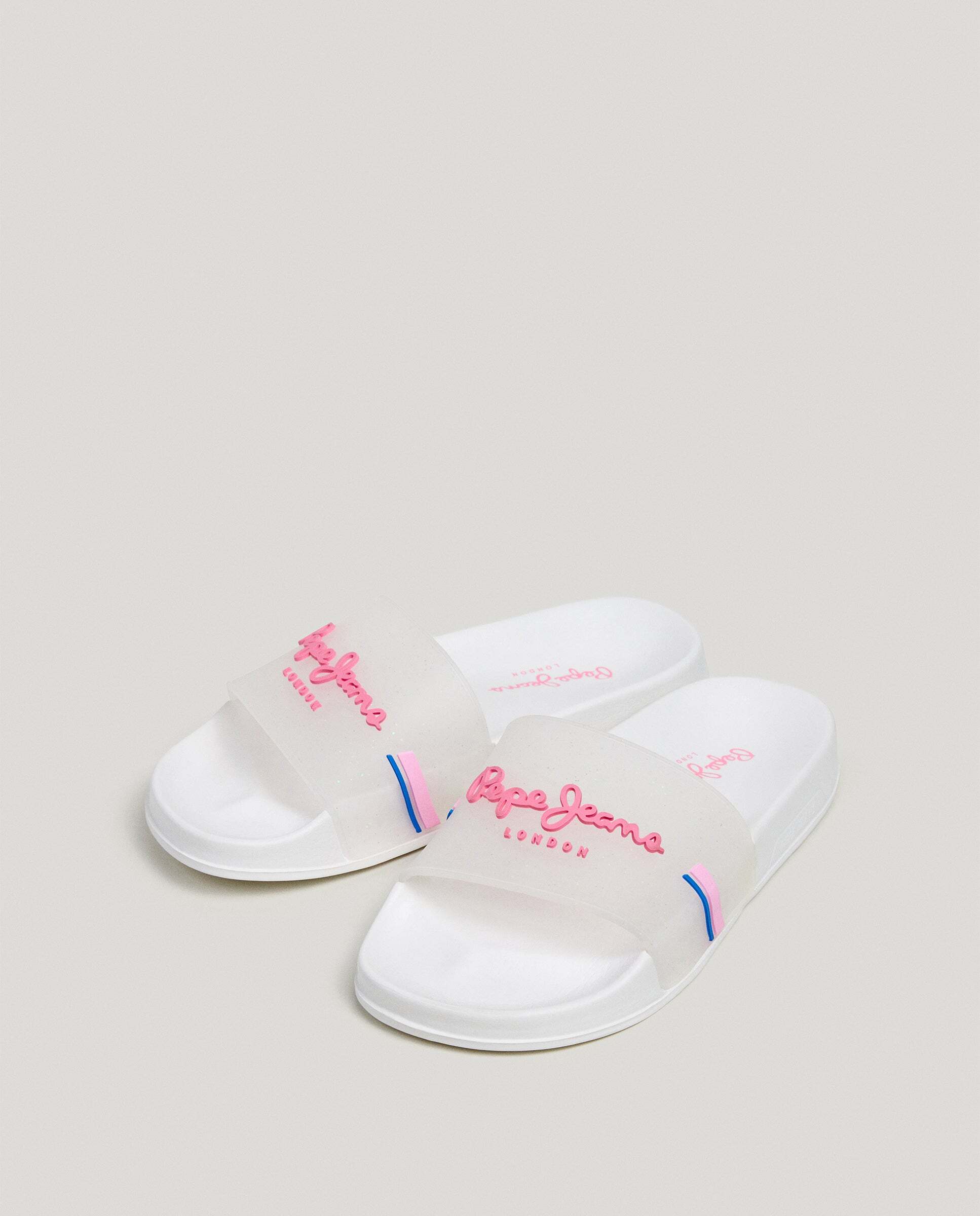 Chanclas pala de niña slider con detalles glitter - Pepe Jeans - Morado Morado-2