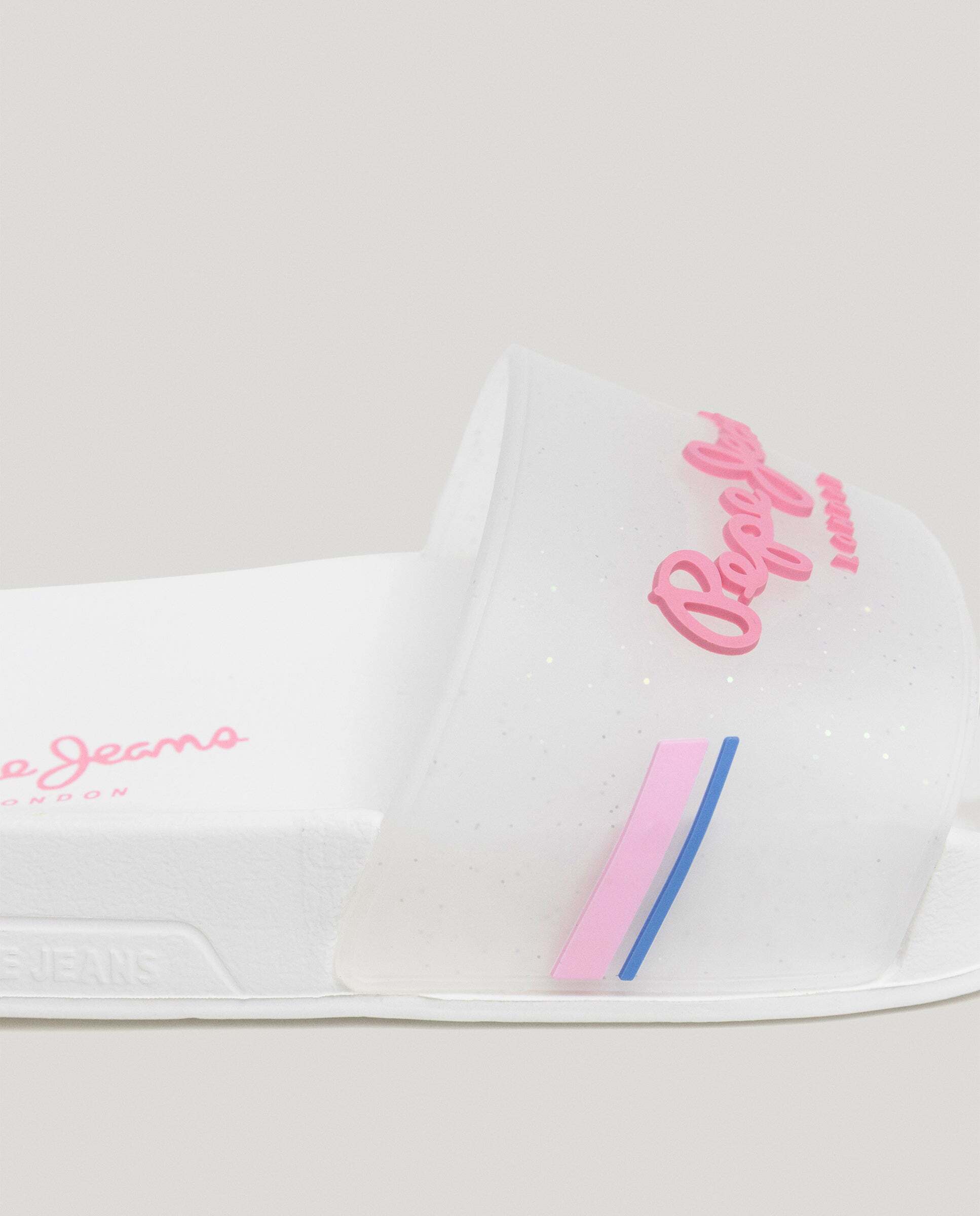 Chanclas pala de niña slider con detalles glitter - Pepe Jeans - Morado Morado-4