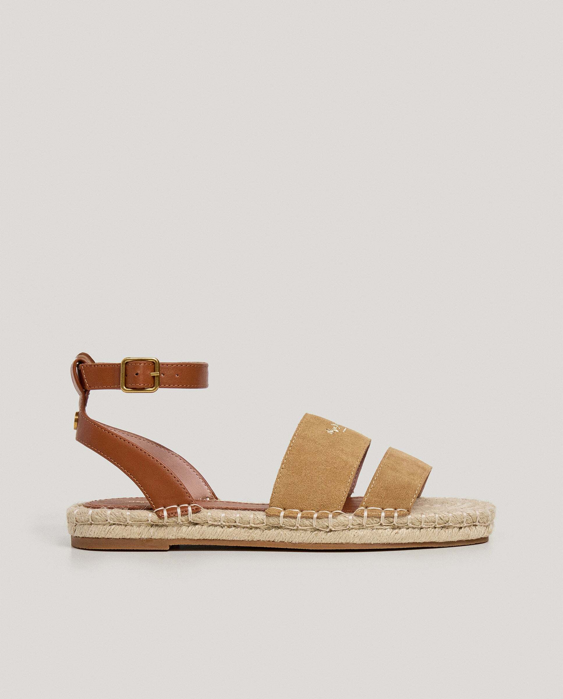 Imagen 0 de Sandalias de mujer planas de yute Natural