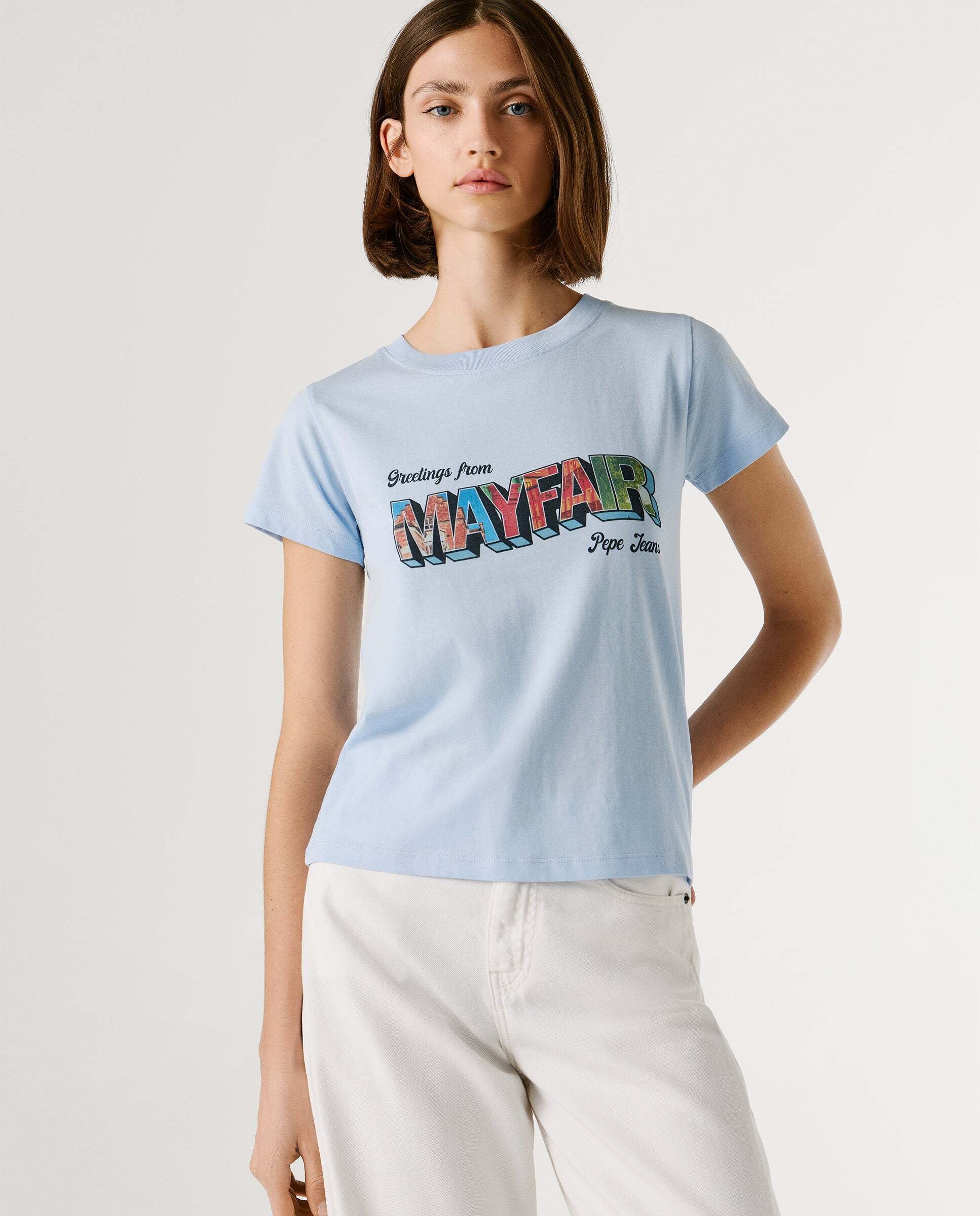 Camiseta de mujer con gráfico estampado - Pepe Jeans - Azul Azul-1