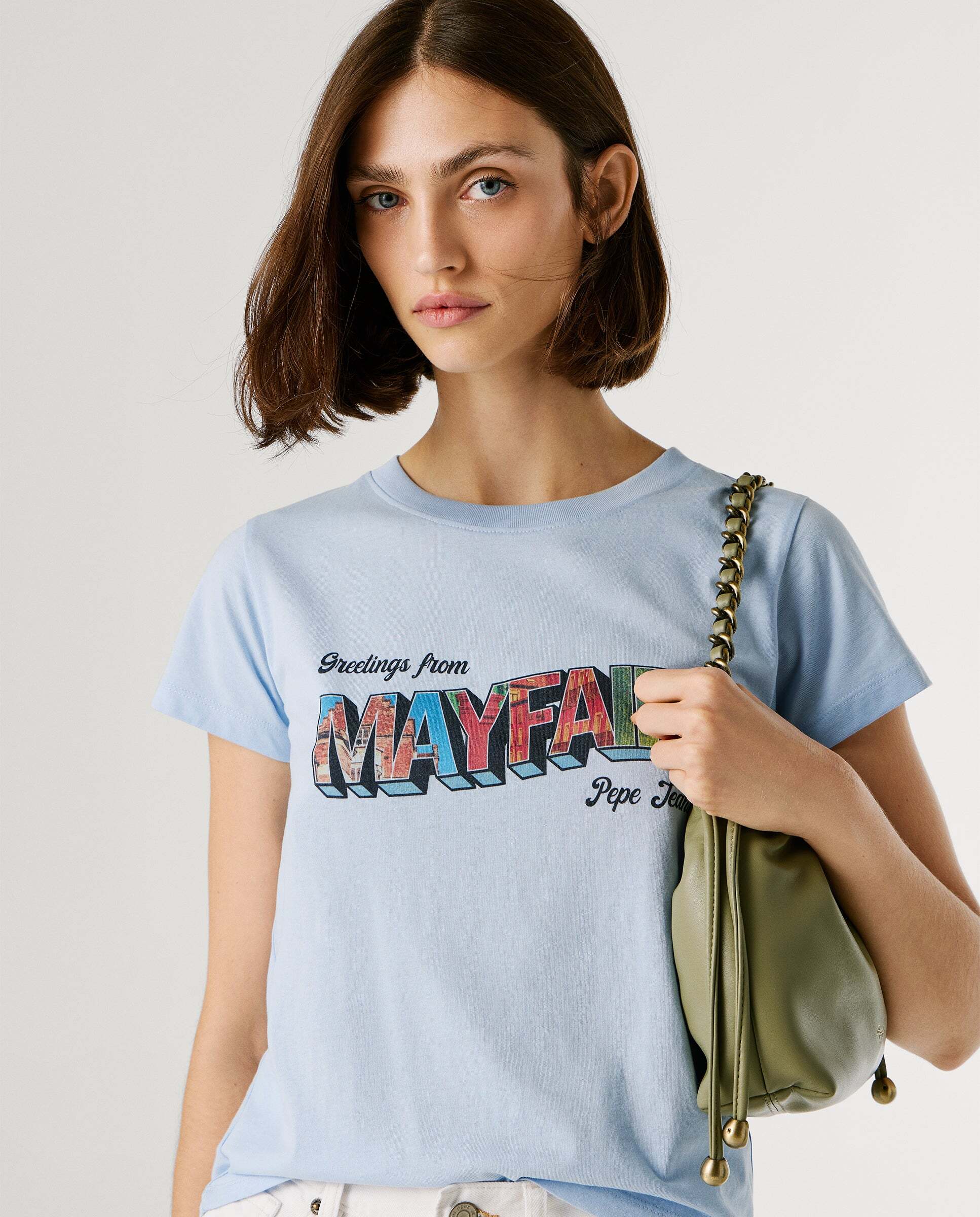 Camiseta de mujer con gráfico estampado - Pepe Jeans - Azul Azul-6