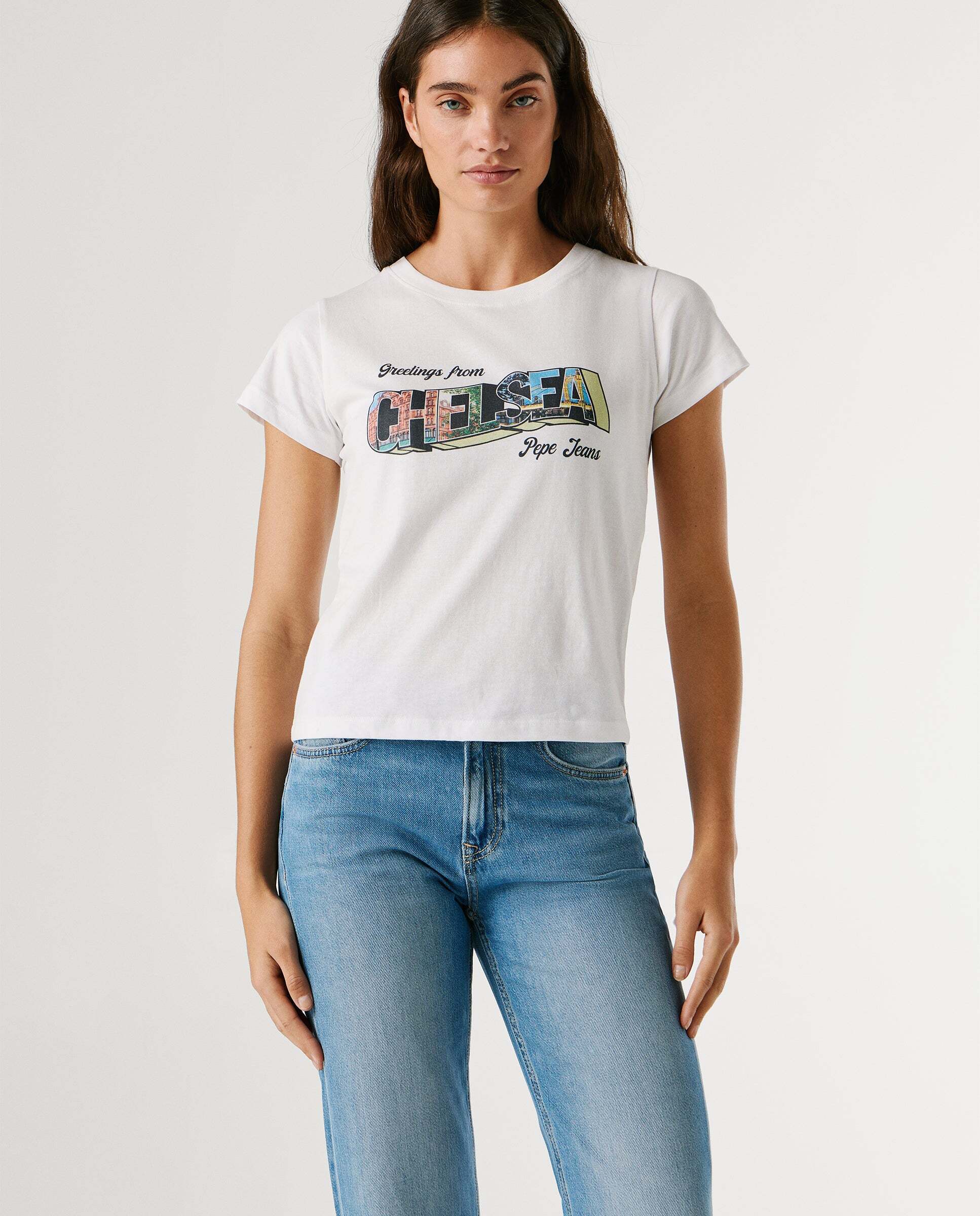 Camiseta de mujer con gráfico estampado - Pepe Jeans - Blanco Blanco-1