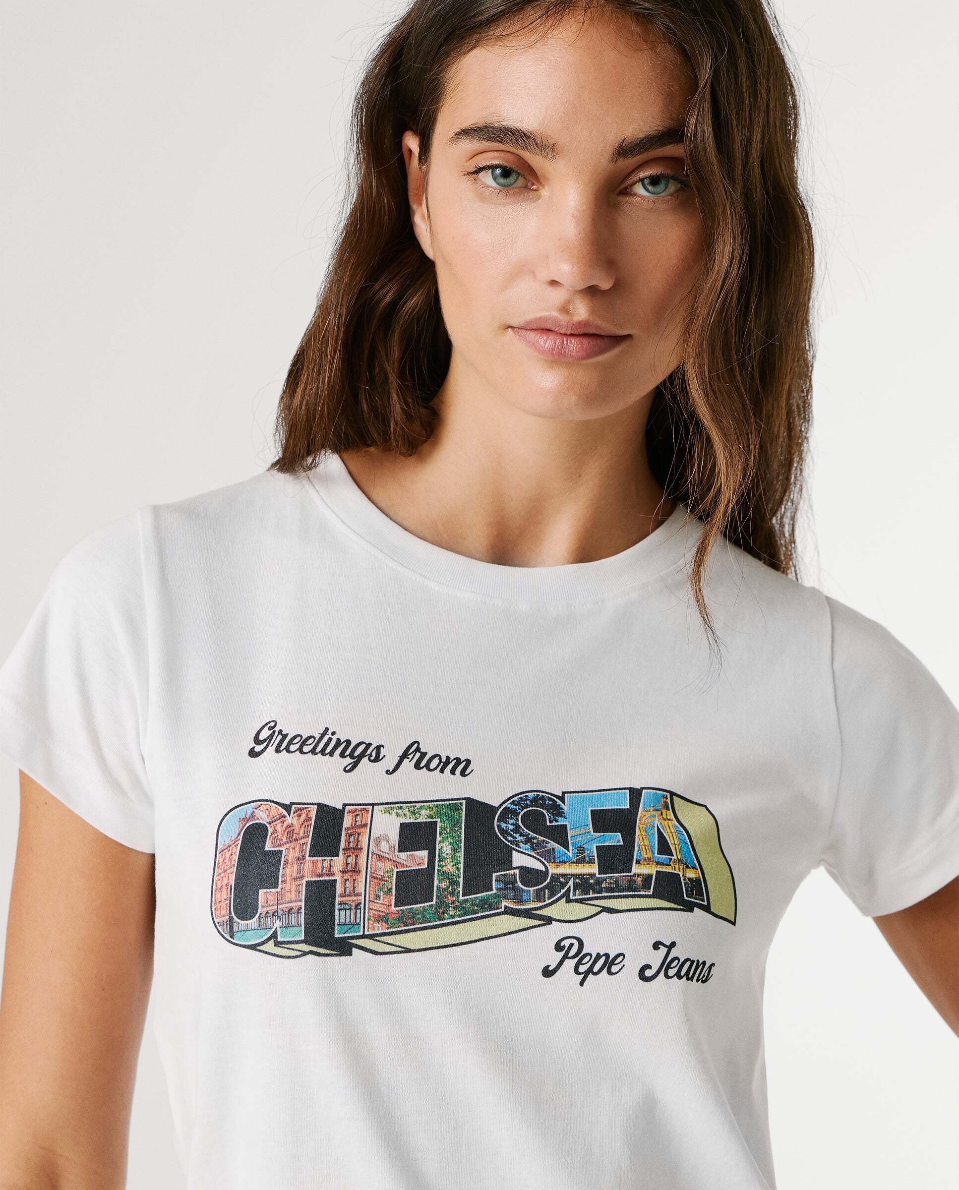 Camiseta de mujer con gráfico estampado - Pepe Jeans - Blanco Blanco-4