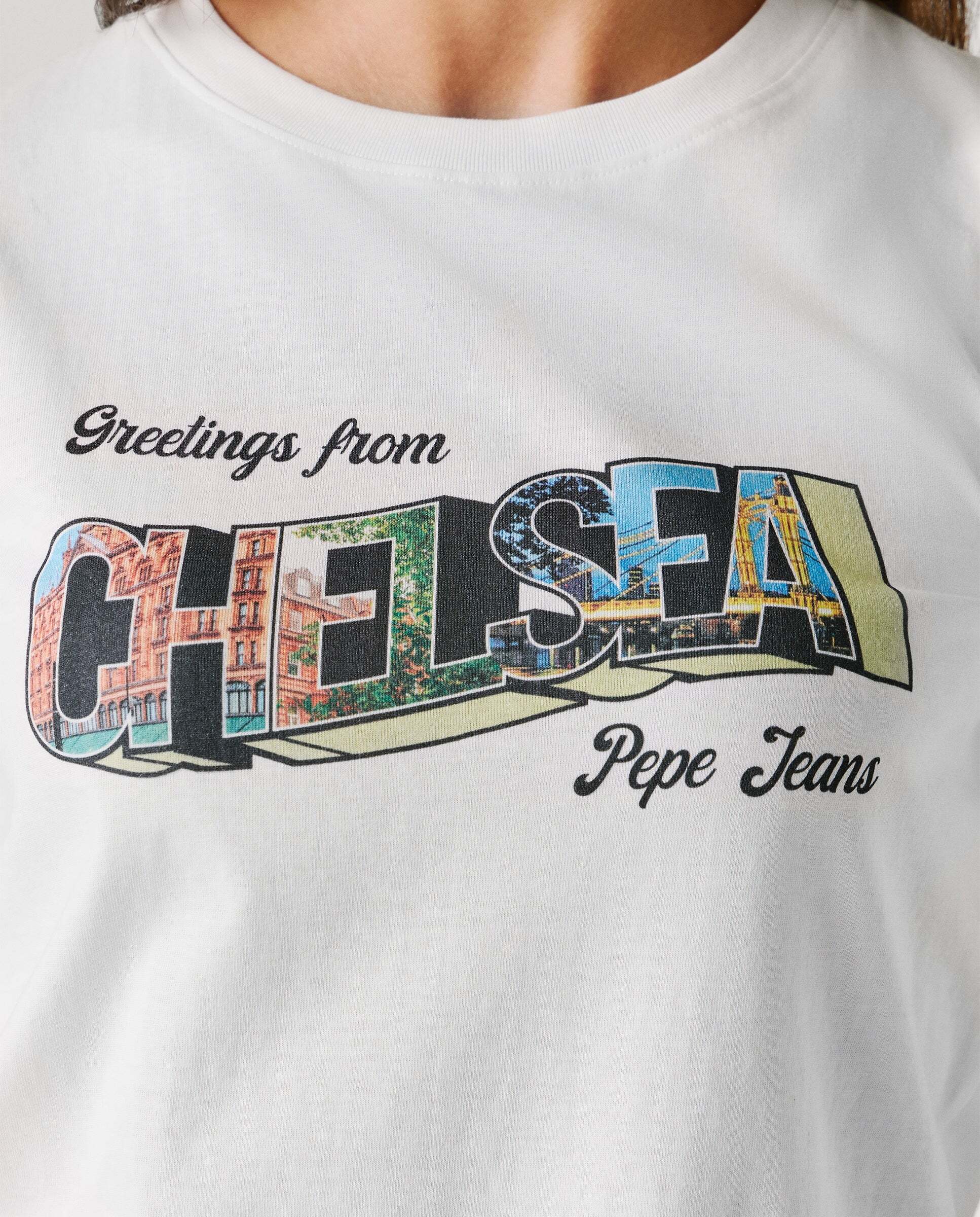 Camiseta de mujer con gráfico estampado - Pepe Jeans - Blanco Blanco-5