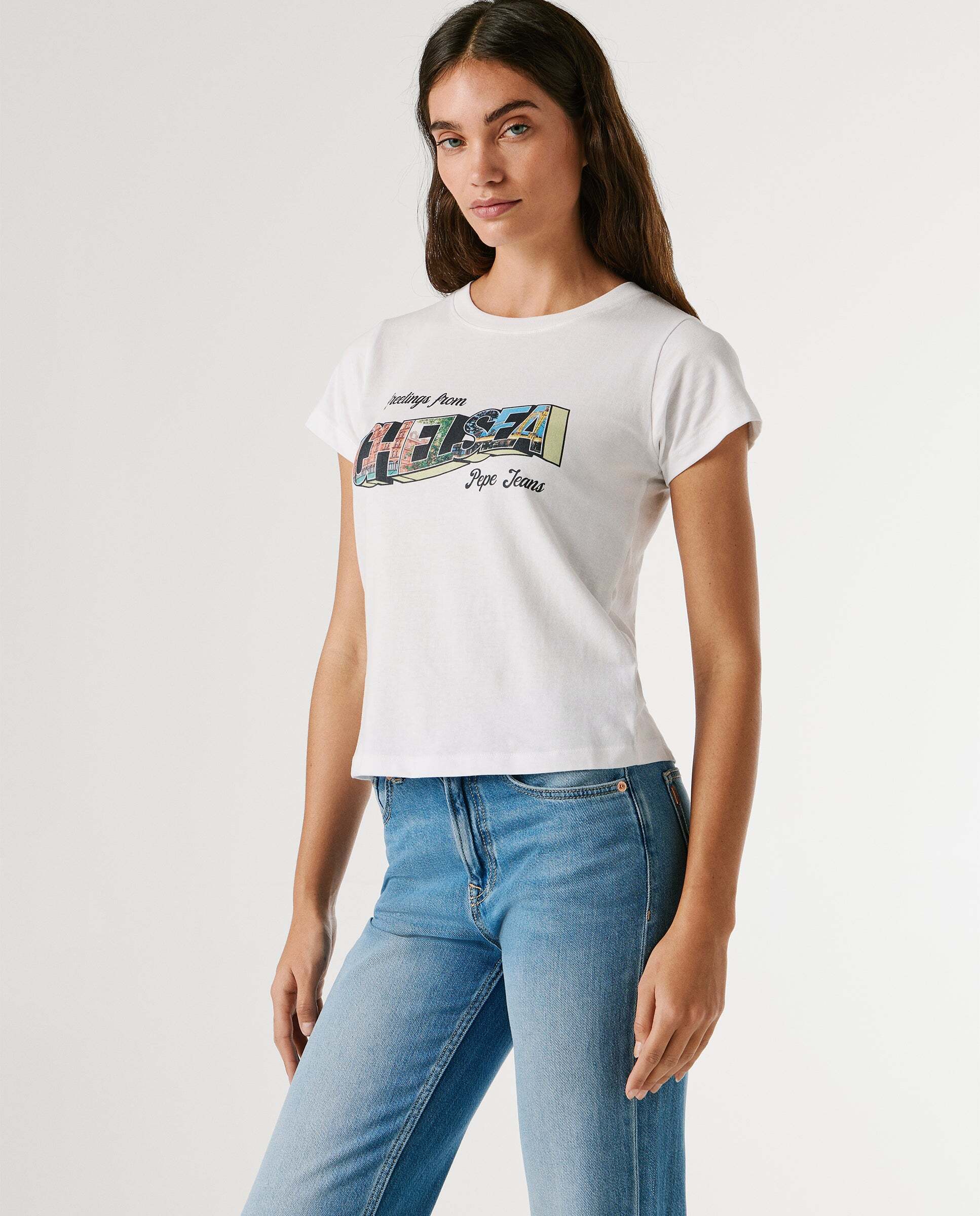 Camiseta de mujer con gráfico estampado - Pepe Jeans - Blanco Blanco-6