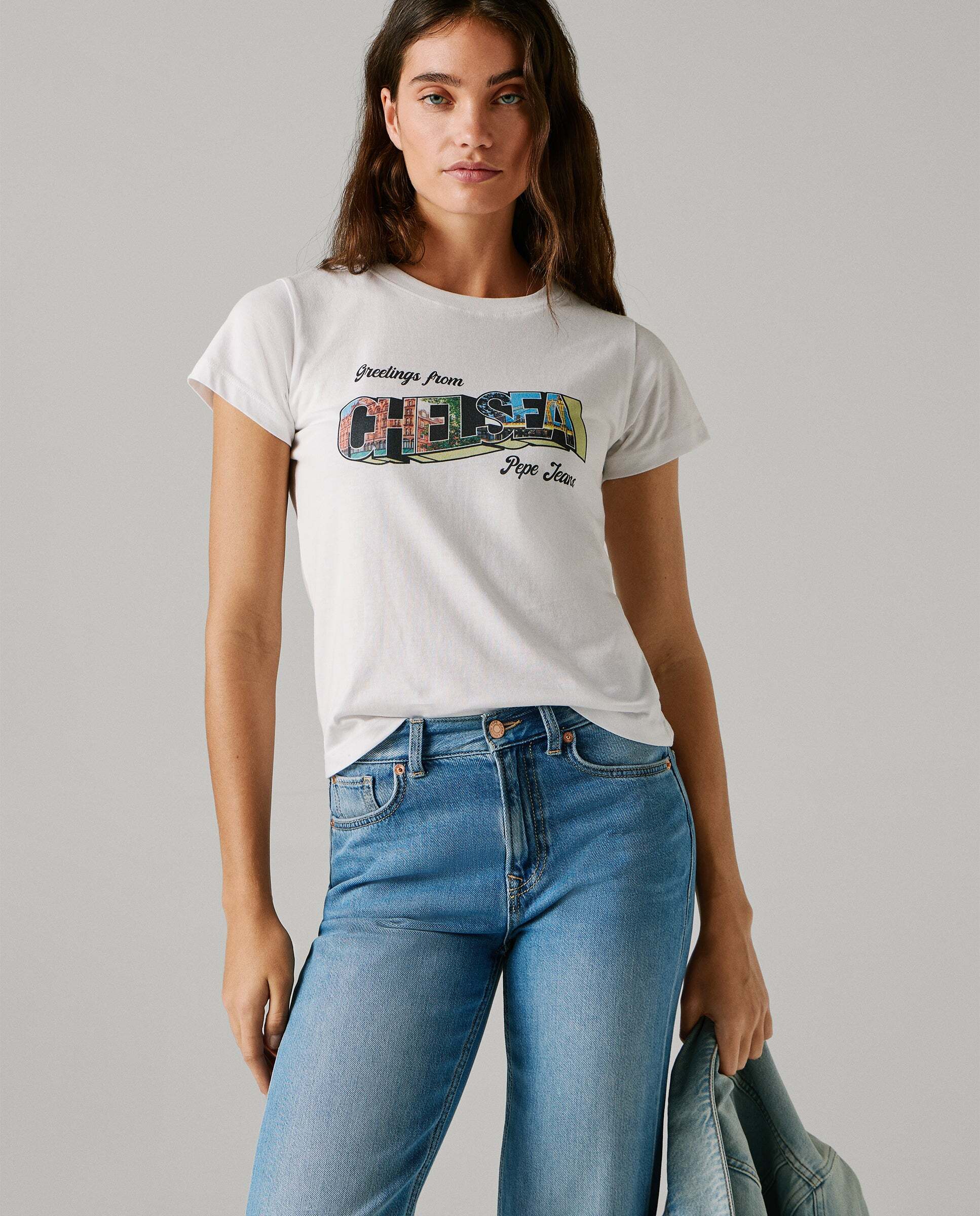 Camiseta de mujer con gráfico estampado - Pepe Jeans - Blanco Blanco-7