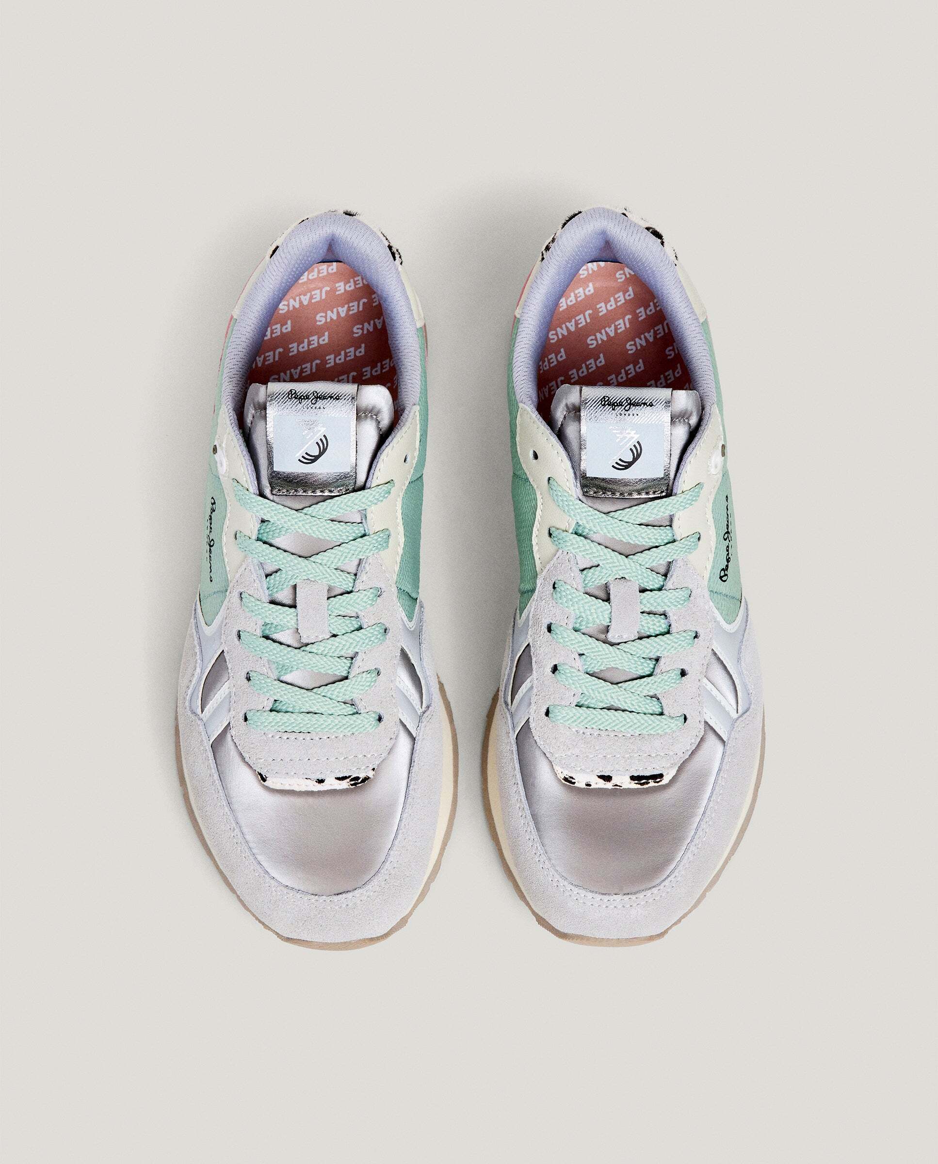 Brit - Pepe Jeans - zapatillas running animal print - Gris claro Gris claro-3