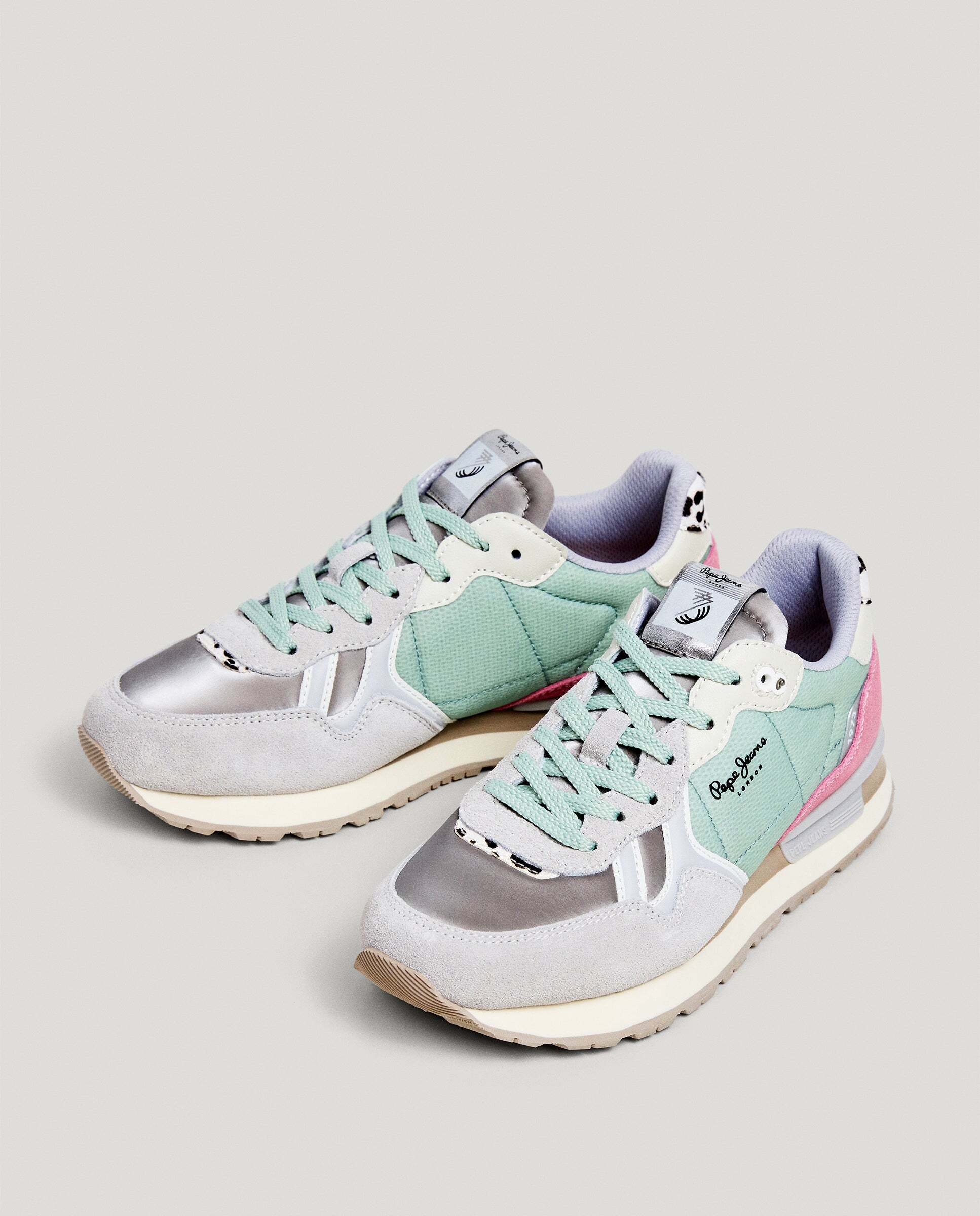 Brit - Pepe Jeans - zapatillas running animal print - Gris claro Gris claro-2