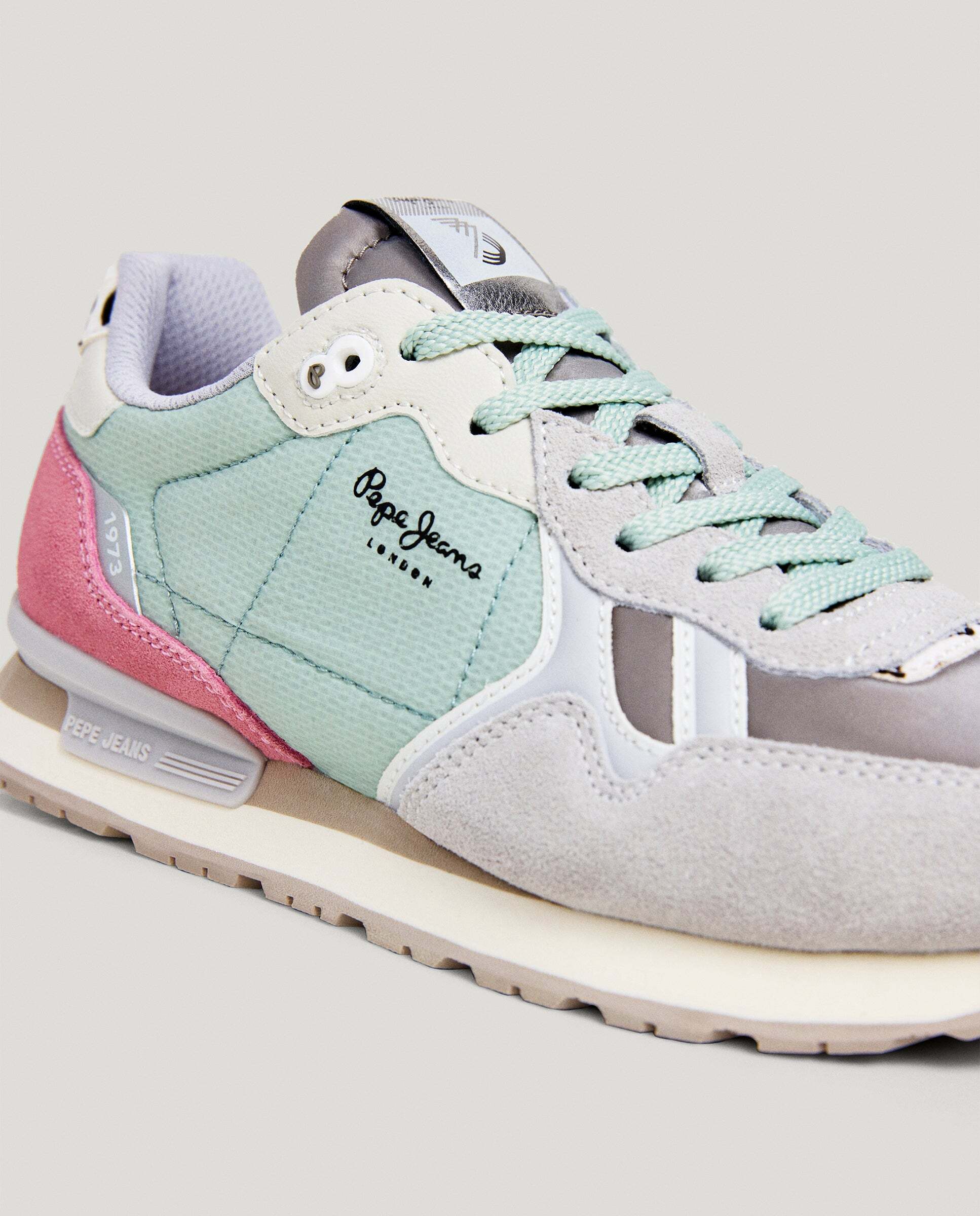 Brit - Pepe Jeans - zapatillas running animal print - Gris claro Gris claro-5