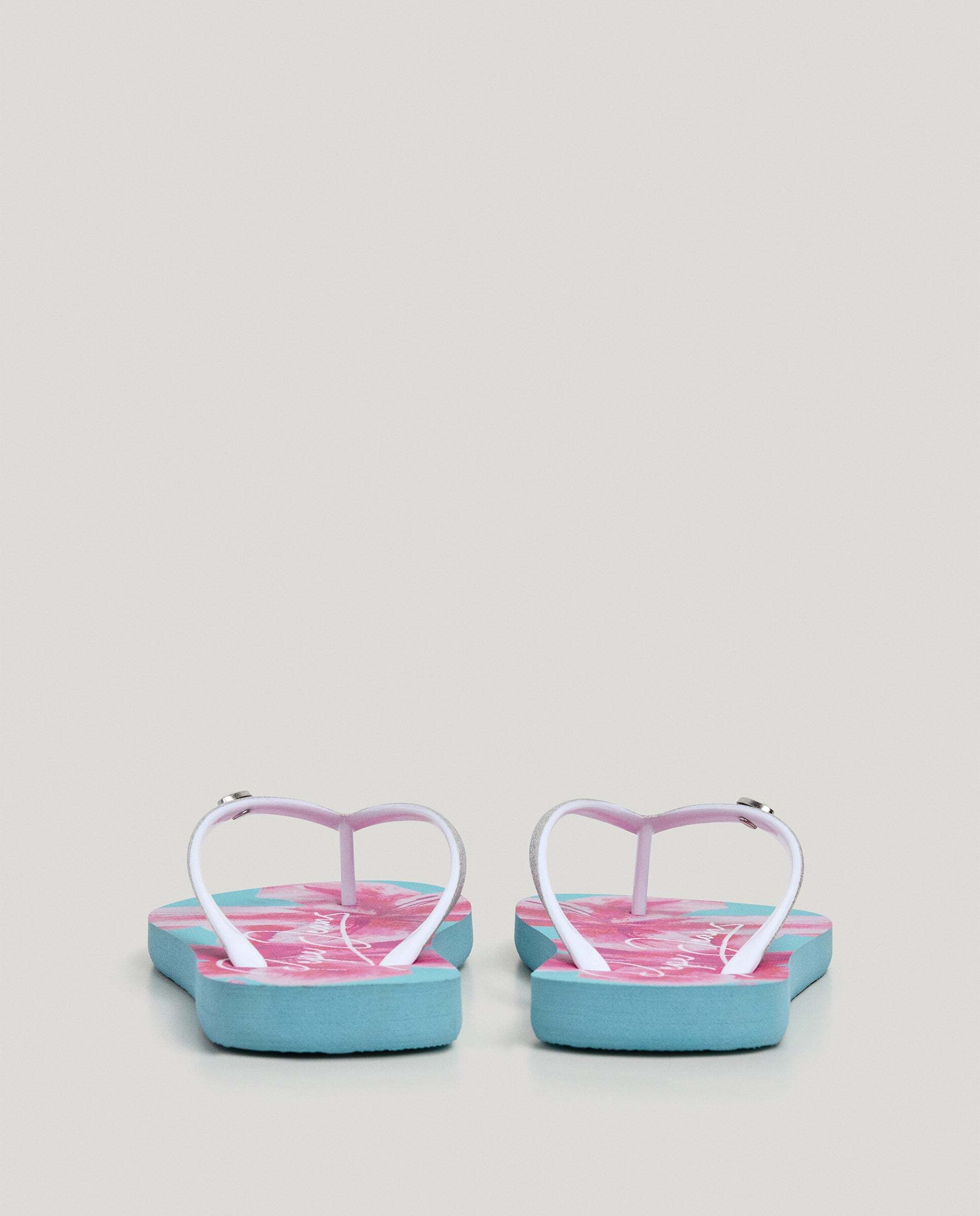 Chanclas de mujer de playa estampado floral - Pepe Jeans - Plata Plata-4