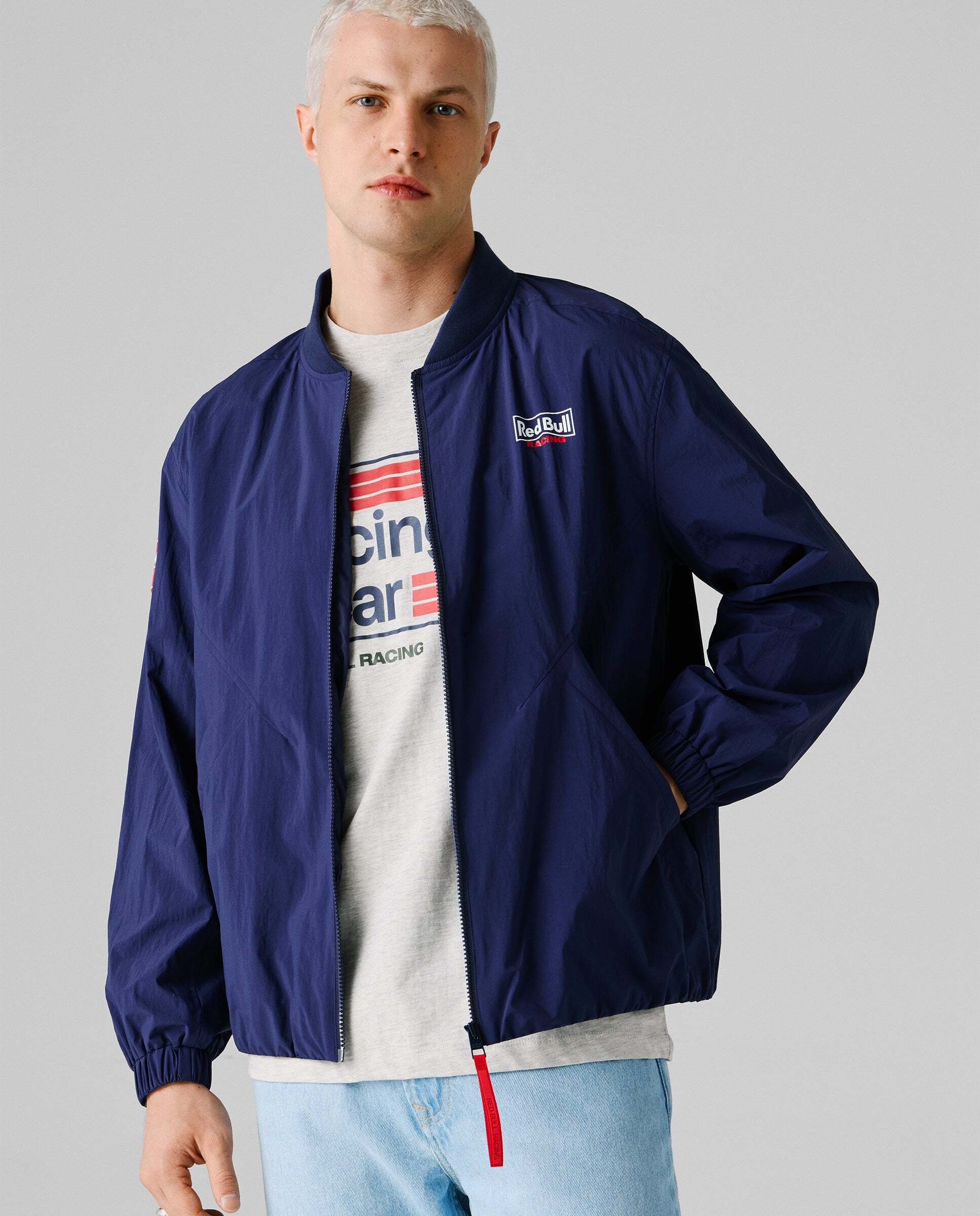 Pepe Jeans - Chaqueta bomber de hombre espalda estampada Red Bull Racing.