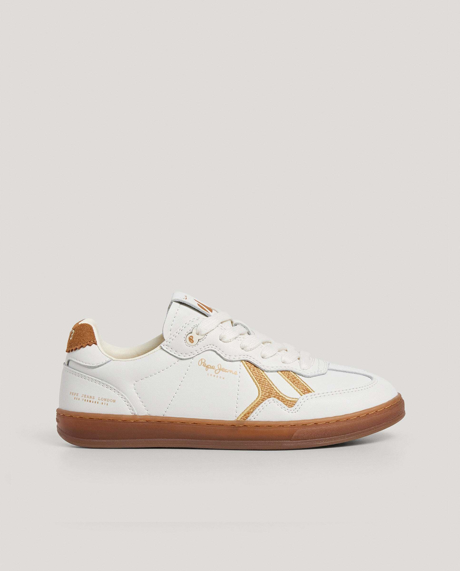 Pepe Jeans - Zapatillas de mujer retro de piel.
