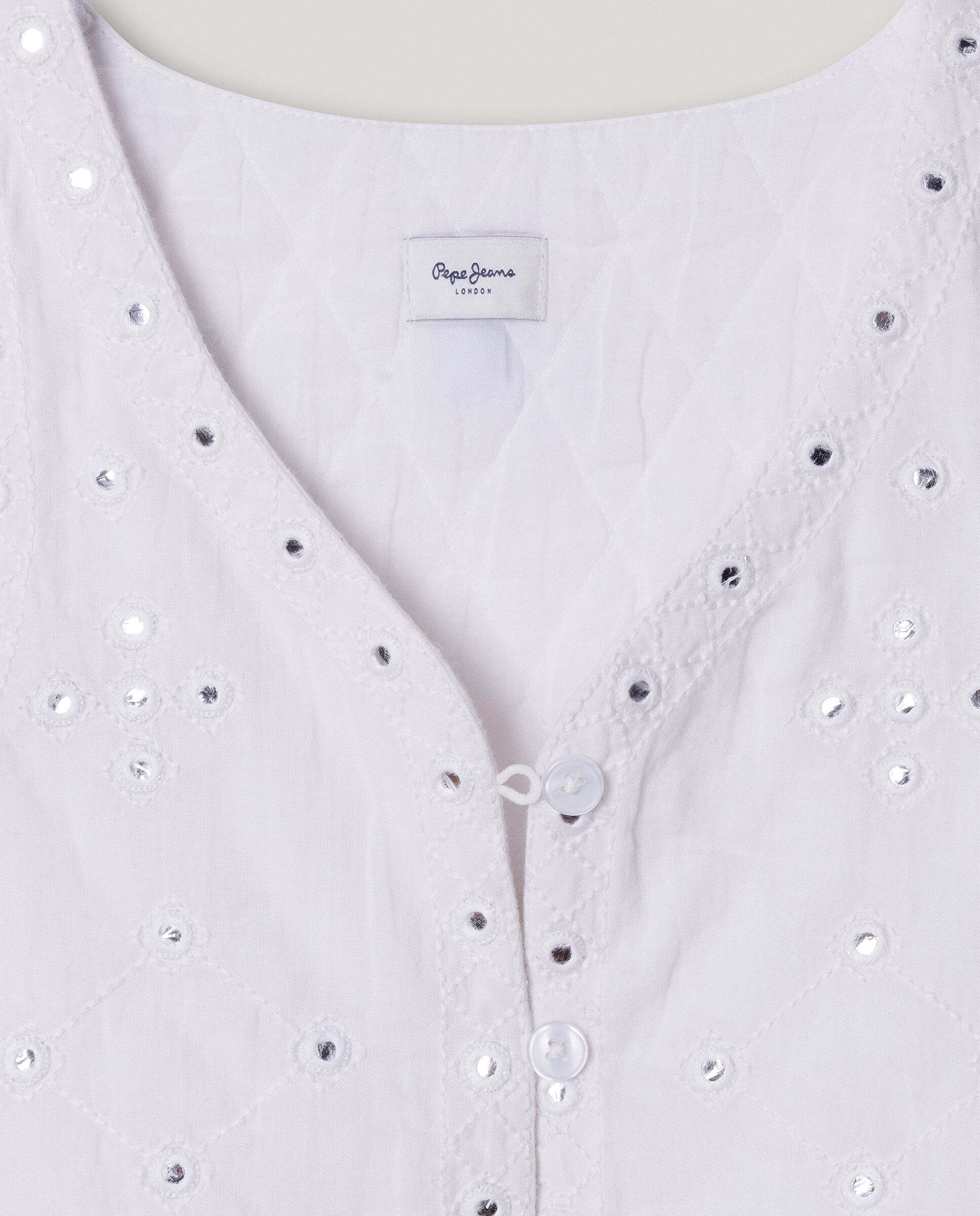 Chaleco con espejos Holly de niña - Pepe Jeans - Blanco Blanco-2