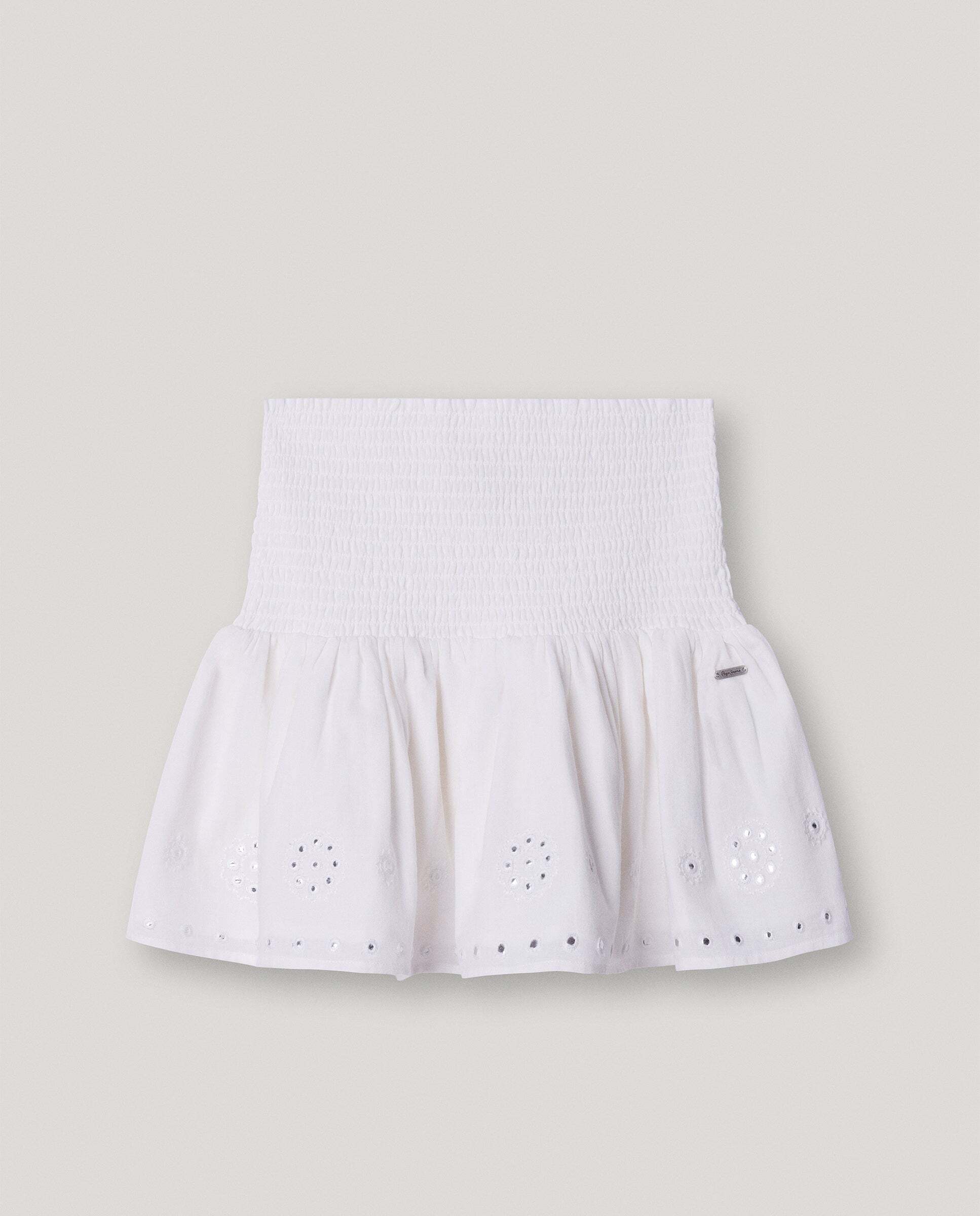Falda con espejos Holly de niña - Pepe Jeans - Blanco Blanco-1