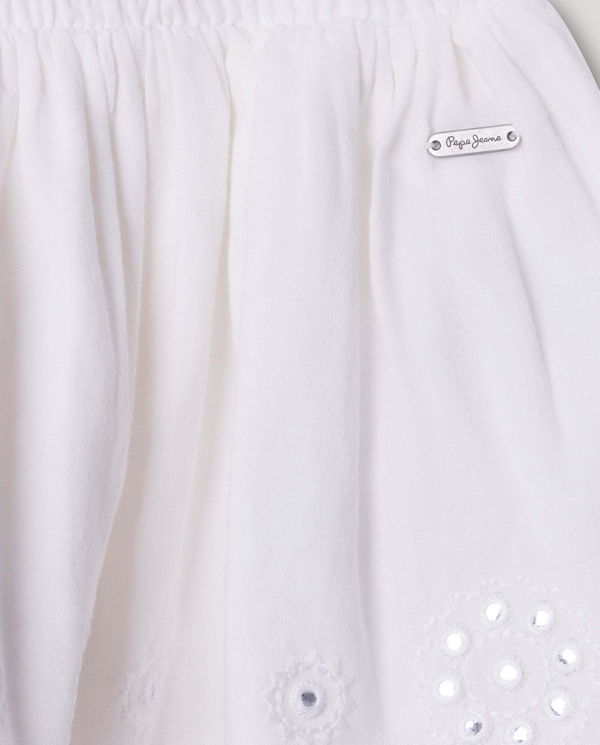 Falda con espejos Holly de niña - Pepe Jeans - Blanco Blanco-2
