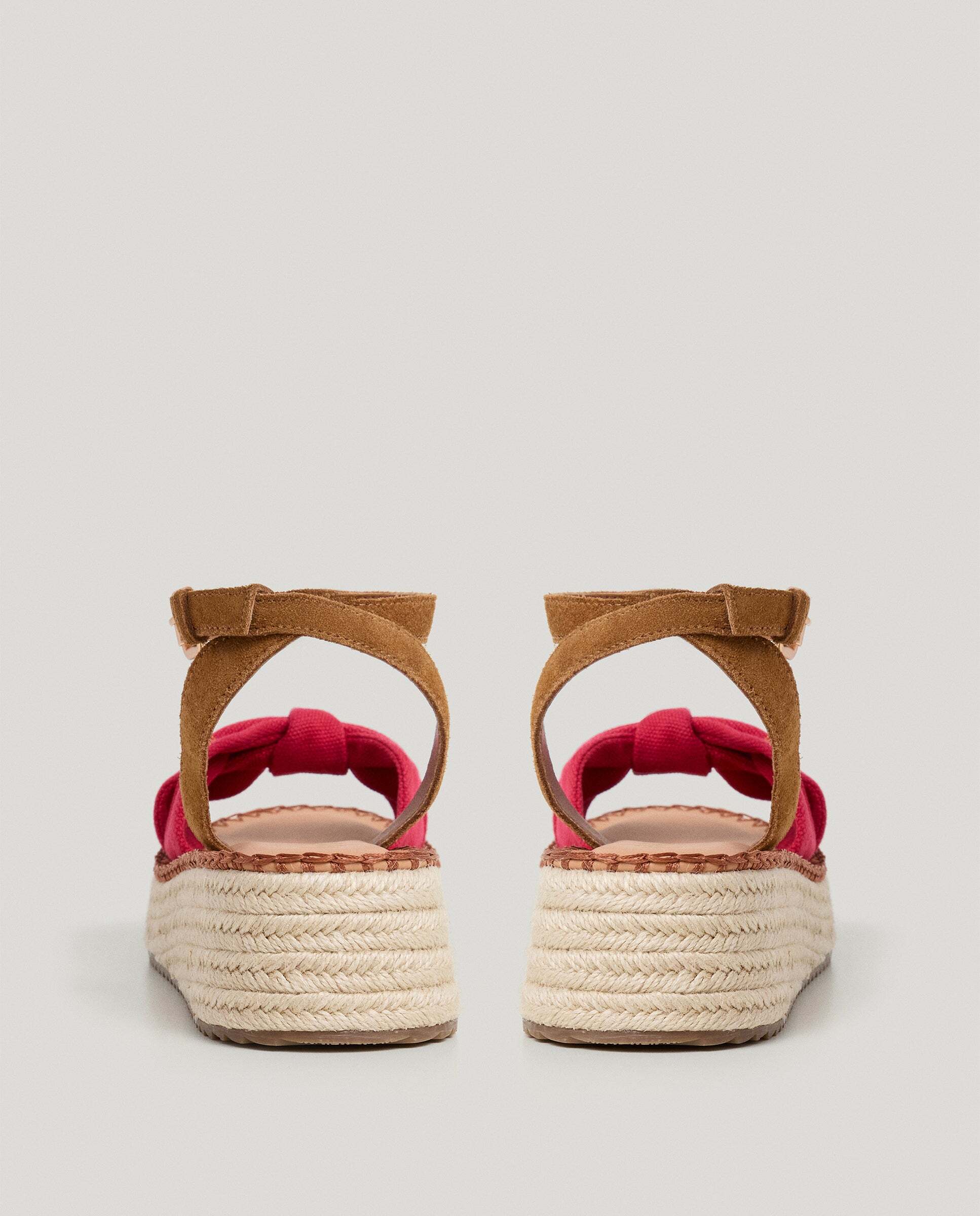 Sandalias de cuña de mujer con tiras cruzadas - Pepe Jeans - Rojo Rojo-4