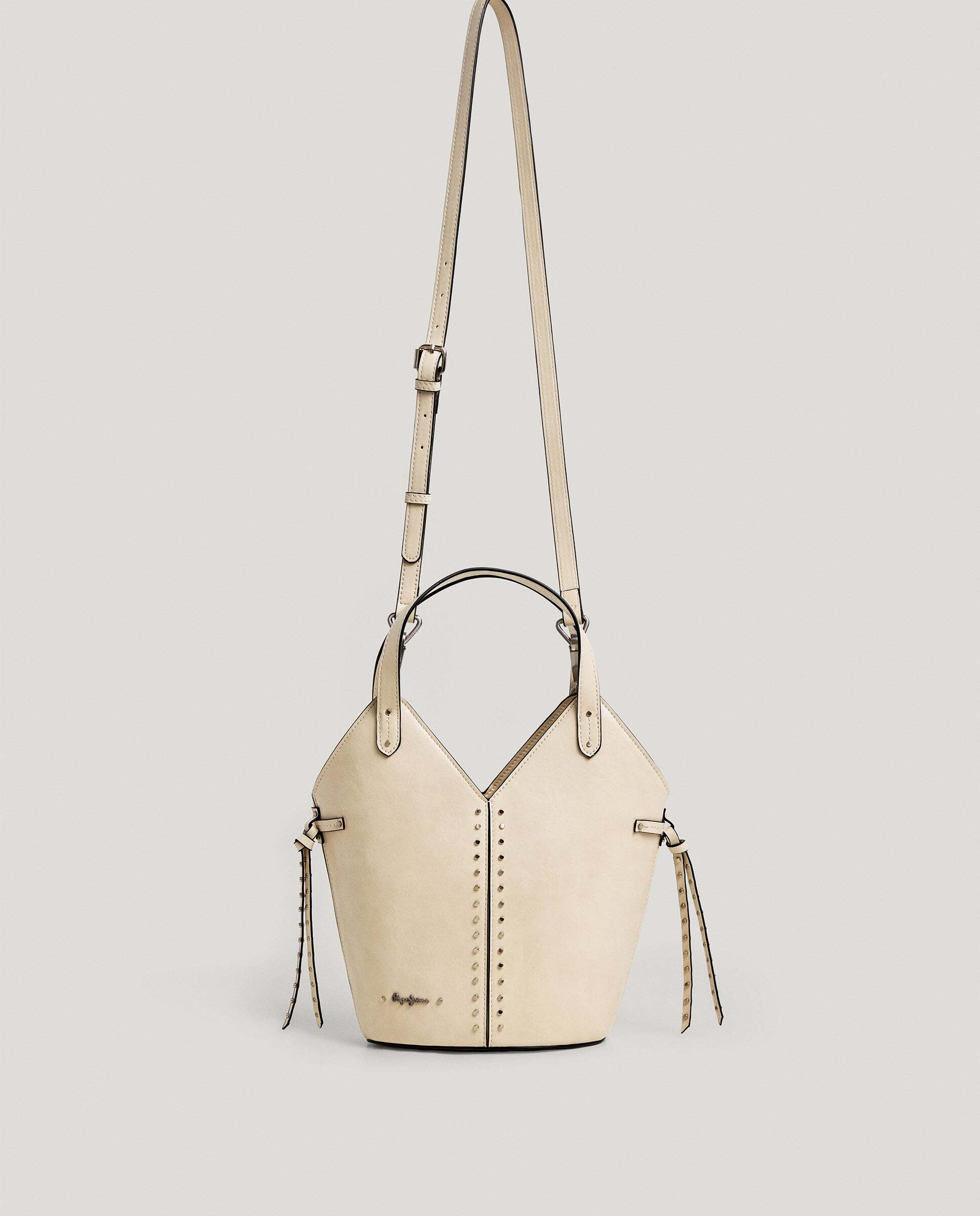 Bandolera de mujer efecto piel - Pepe Jeans - Blanco Blanco-3