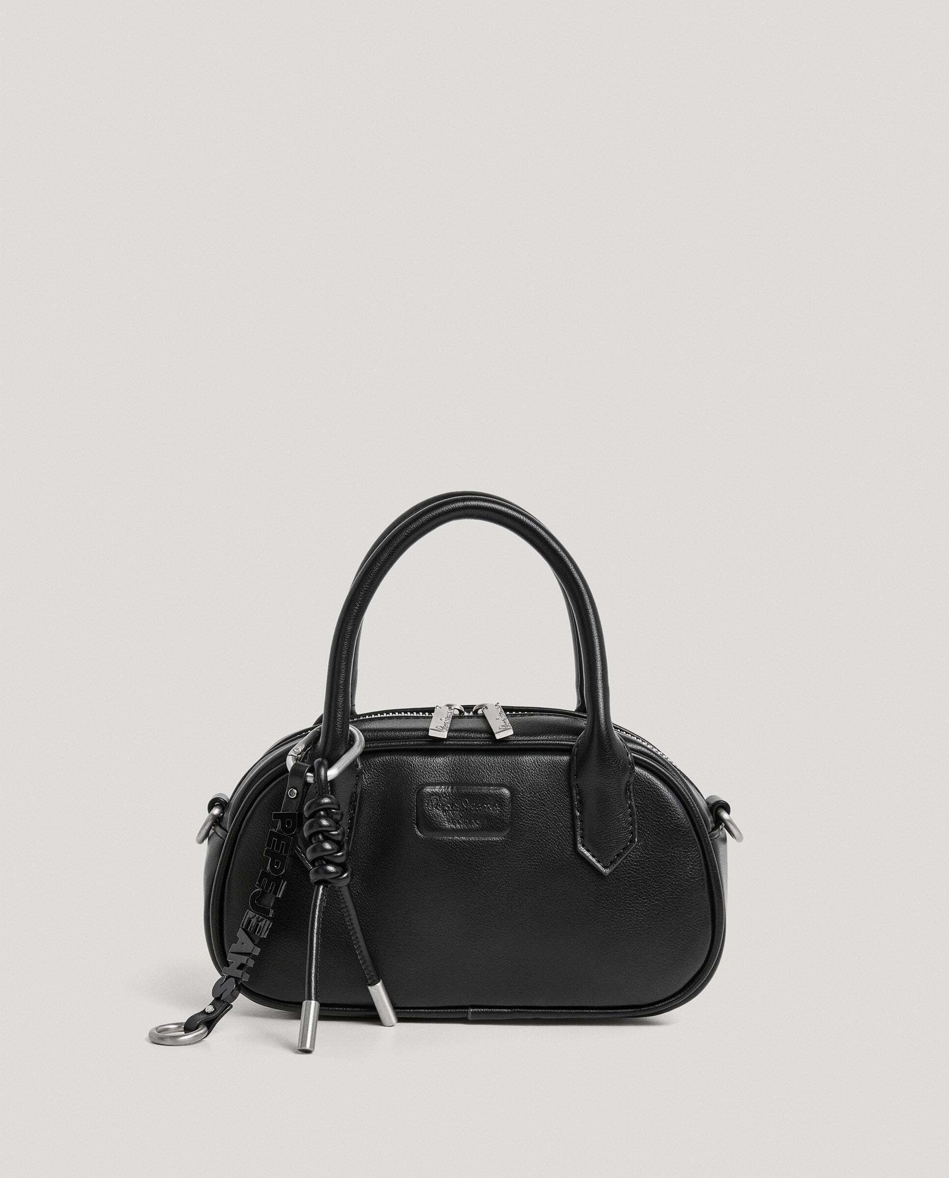Bolso de mujer de hombro bowling efecto piel - Pepe Jeans - Negro Negro-1