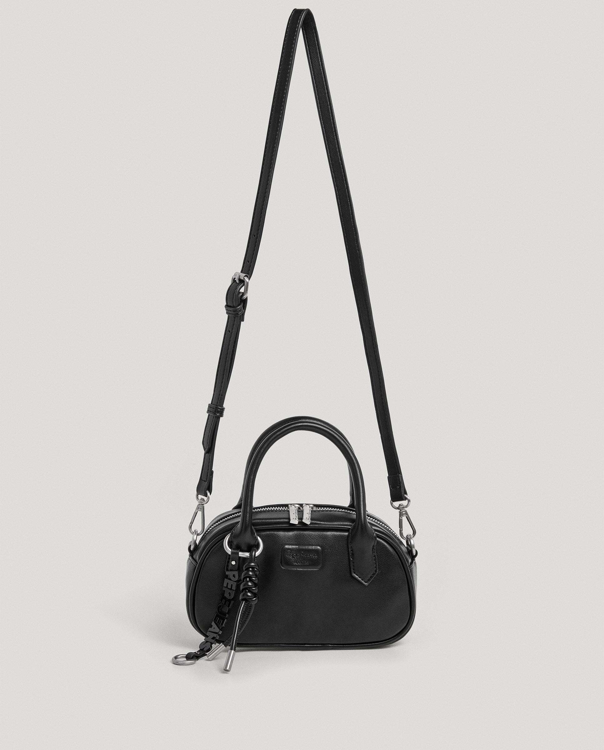 Bolso de mujer de hombro bowling efecto piel - Pepe Jeans - Negro Negro-3