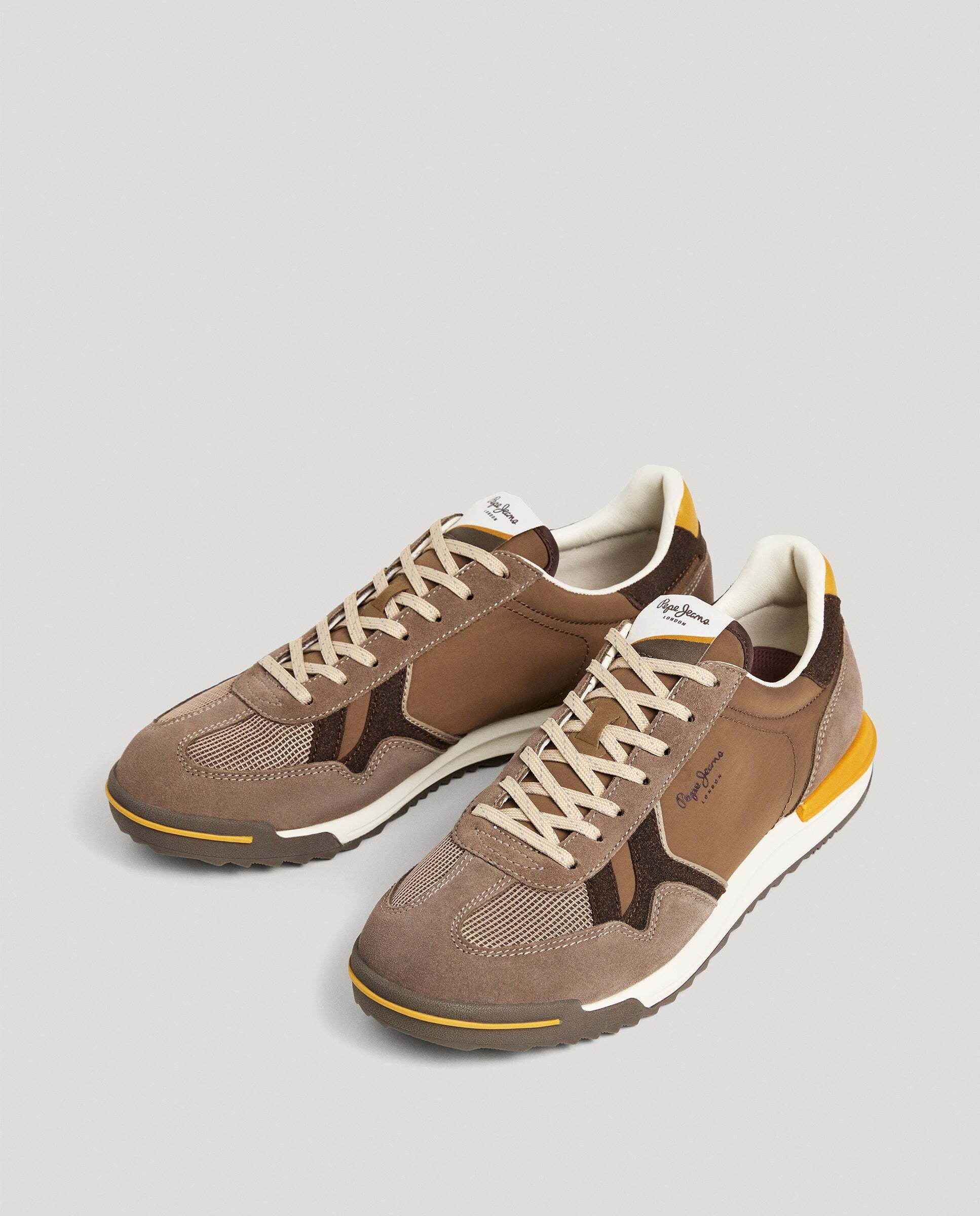 Zapatilla Fashion-Retro combinada en diferentes materiales. - Pepe Jeans - Gris oscuro Gris oscuro-2