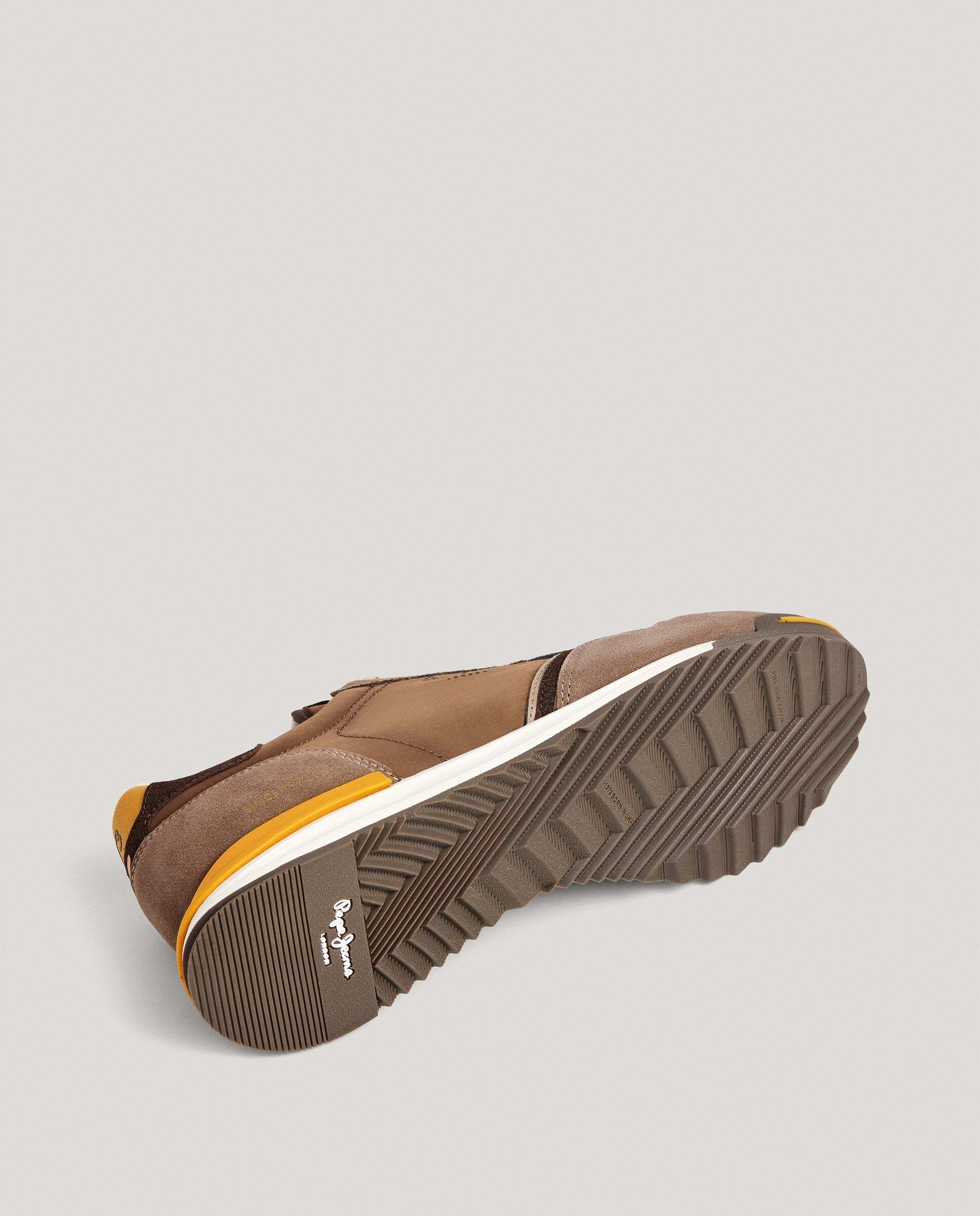 Zapatilla Fashion-Retro combinada en diferentes materiales. - Pepe Jeans - Gris oscuro Gris oscuro-6