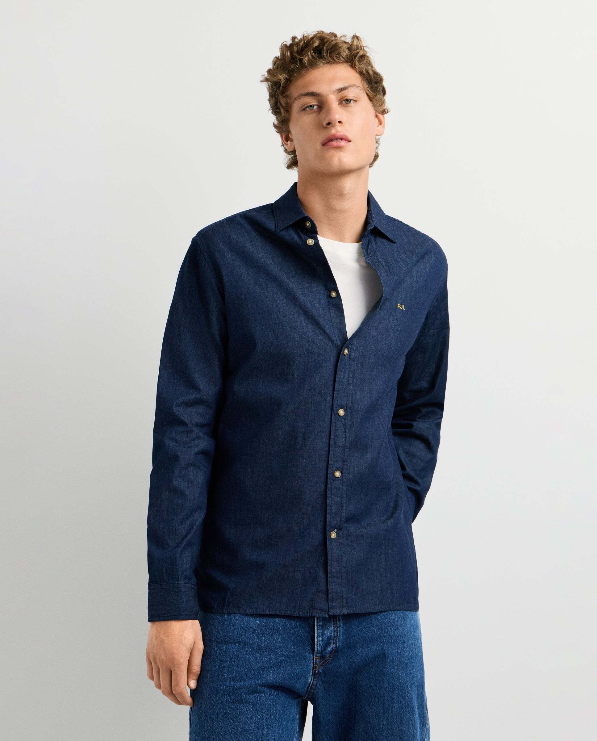 Camisa vaquera de hombre fit slim - Pepe Jeans - Azul oscuro Azul oscuro-1