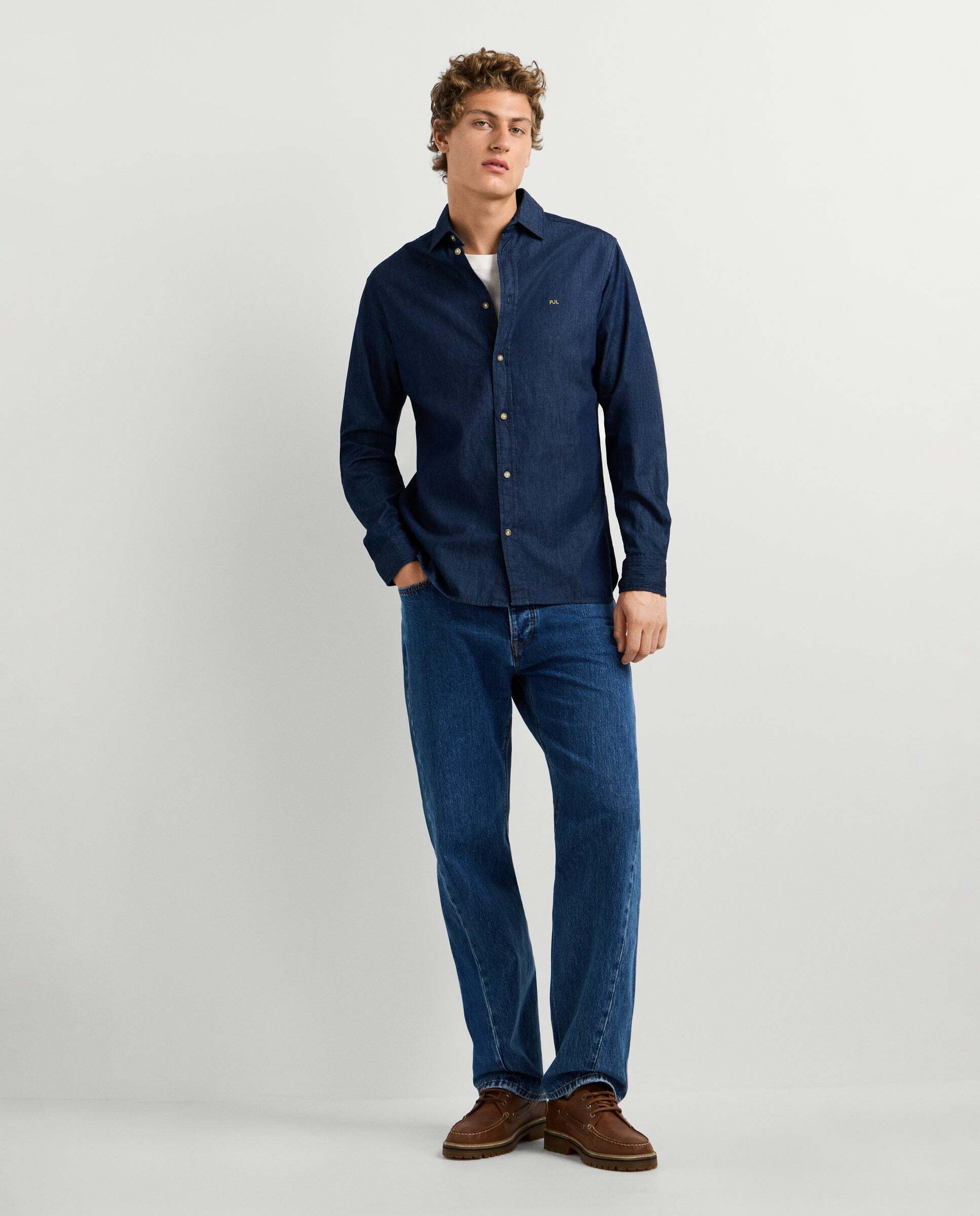 Camisa vaquera de hombre fit slim - Pepe Jeans - Azul oscuro Azul oscuro-2