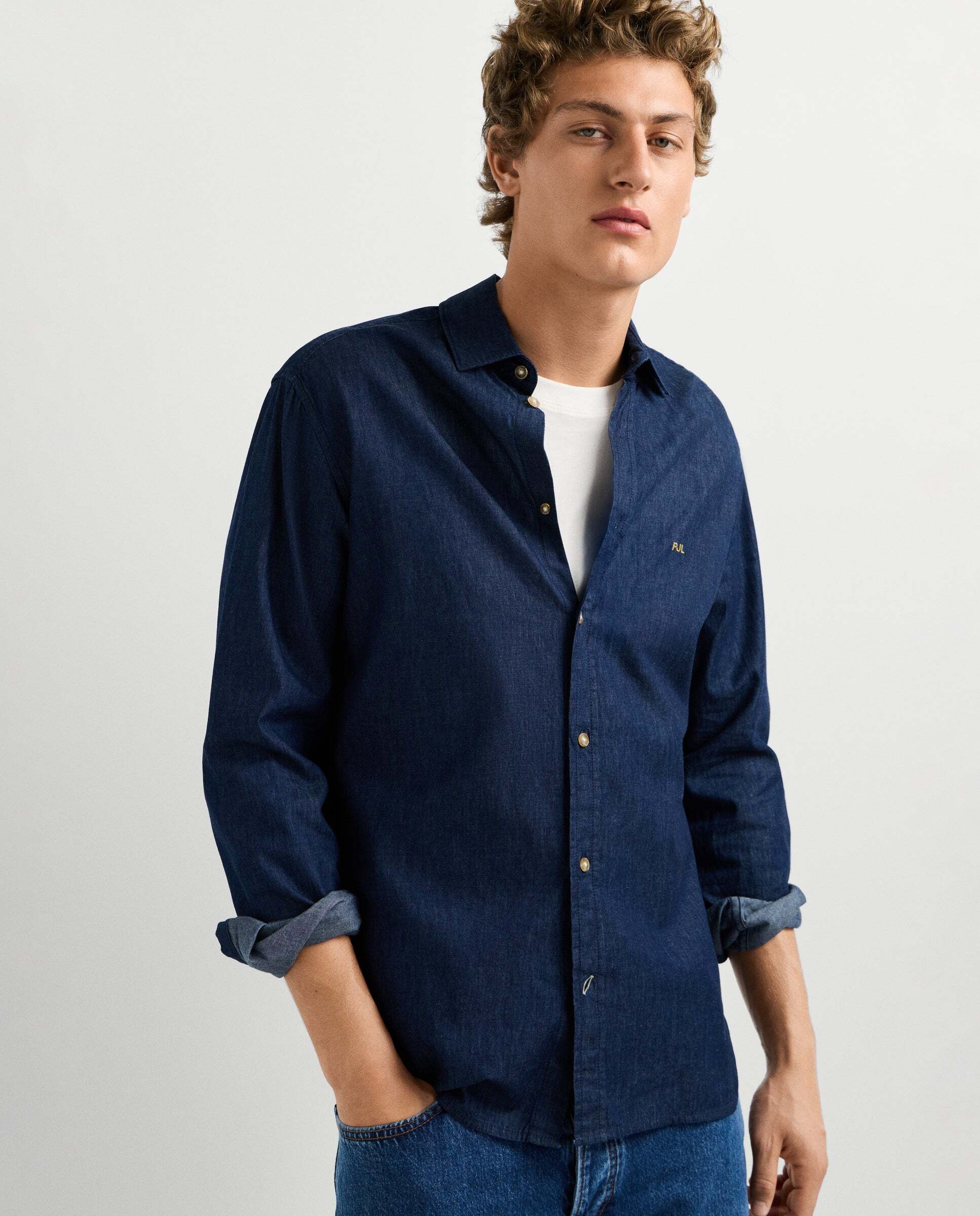 Camisa vaquera de hombre fit slim - Pepe Jeans - Azul oscuro Azul oscuro-7