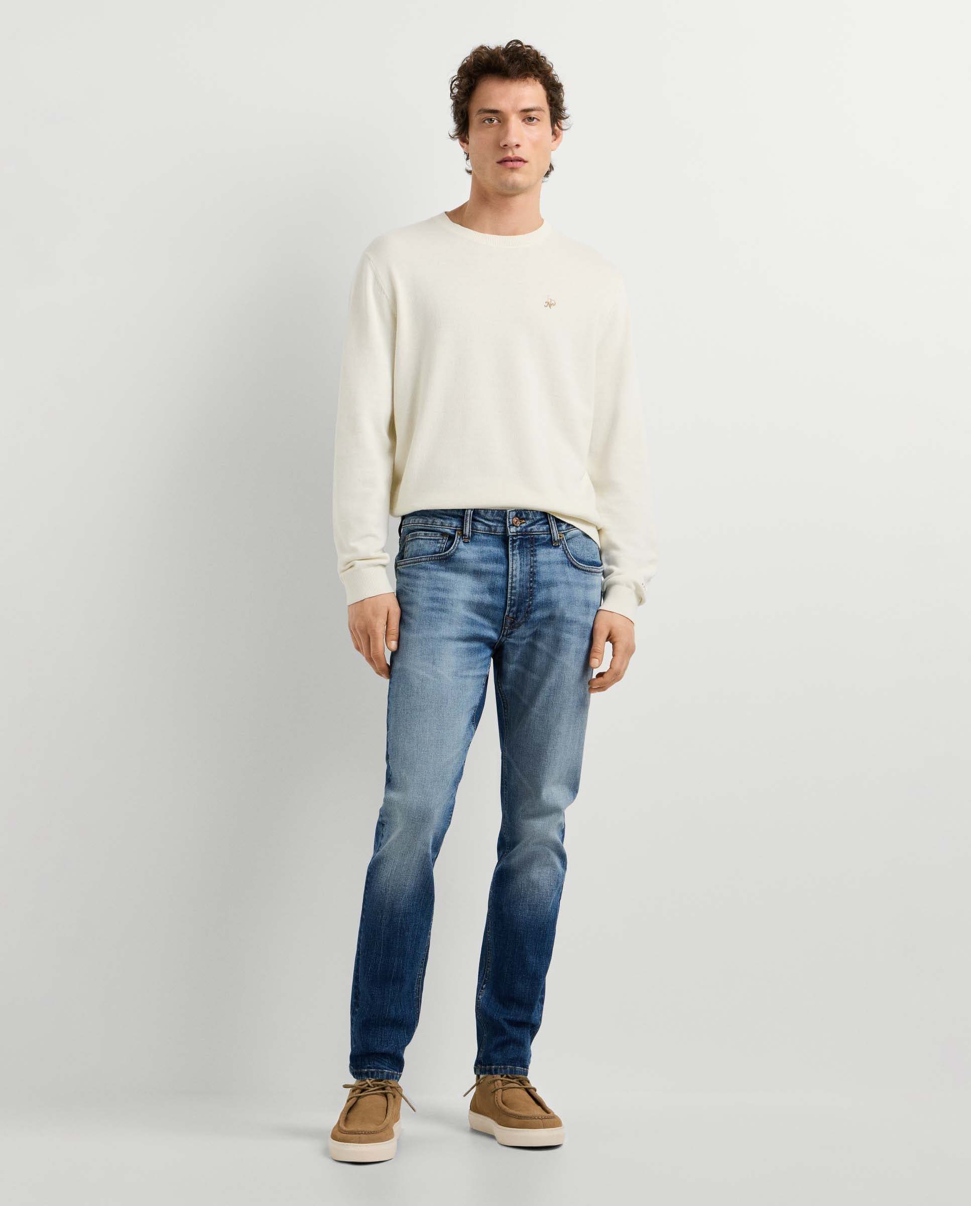 Vaquero de hombre fit taper tiro regular - Pepe Jeans - Morado Morado-1