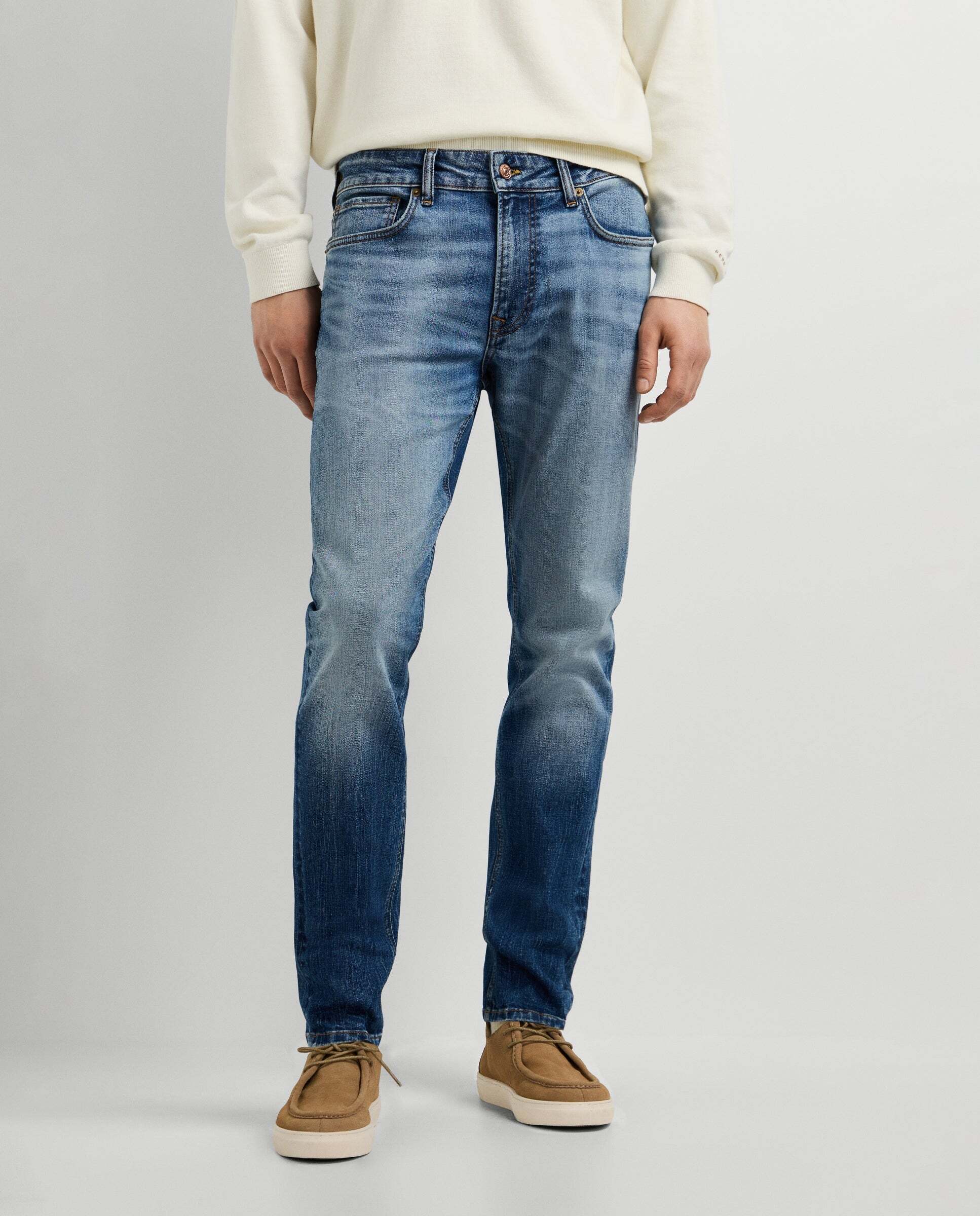 Vaquero de hombre fit taper tiro regular - Pepe Jeans - Morado Morado-2