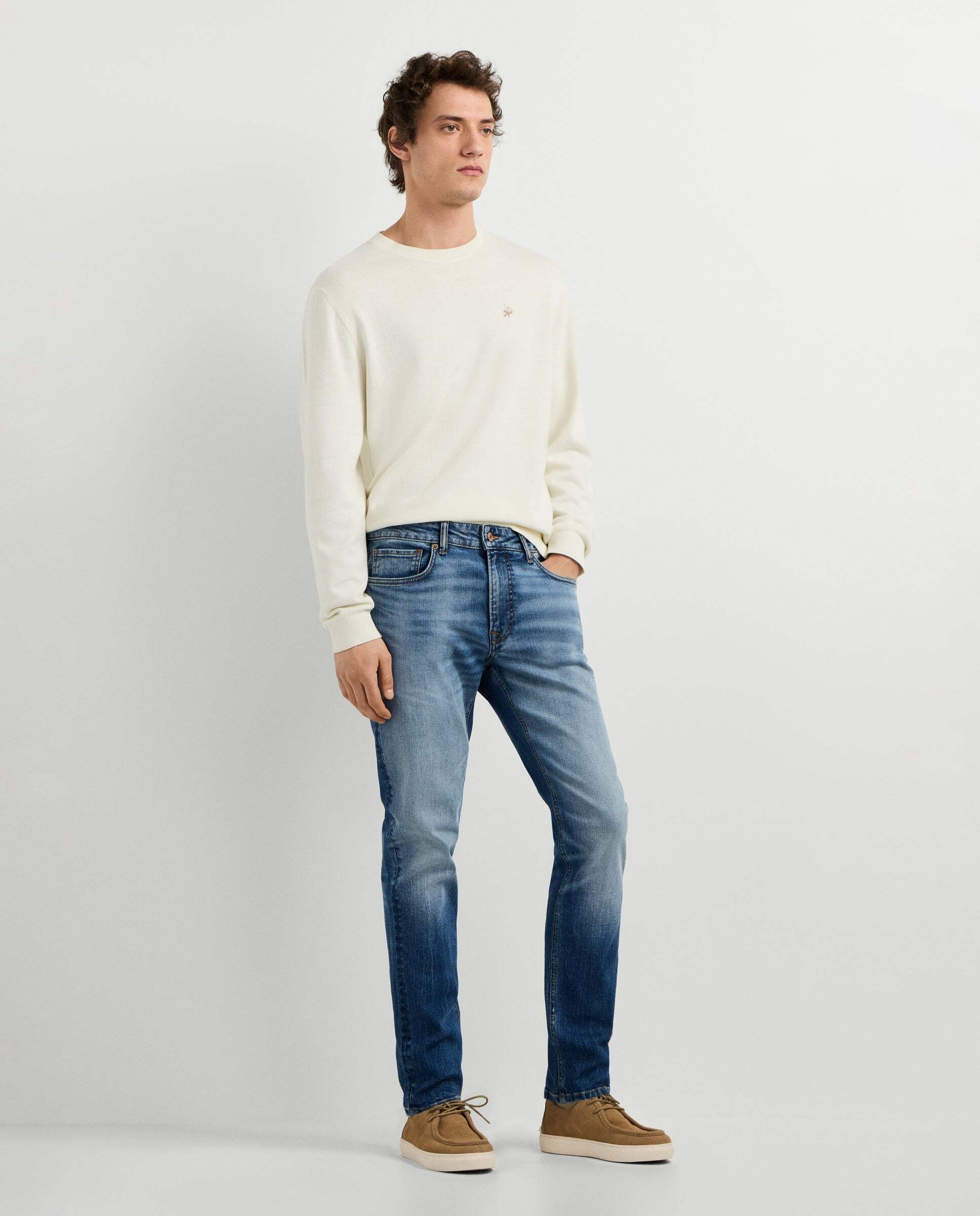 Vaquero de hombre fit taper tiro regular - Pepe Jeans - Morado Morado-6