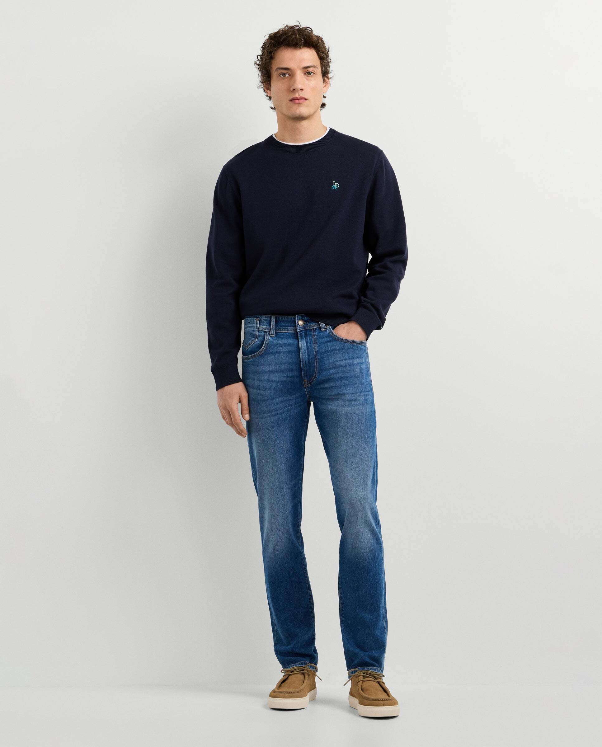 Imagen 0 de Vaquero de hombre fit slim tiro regular Negro