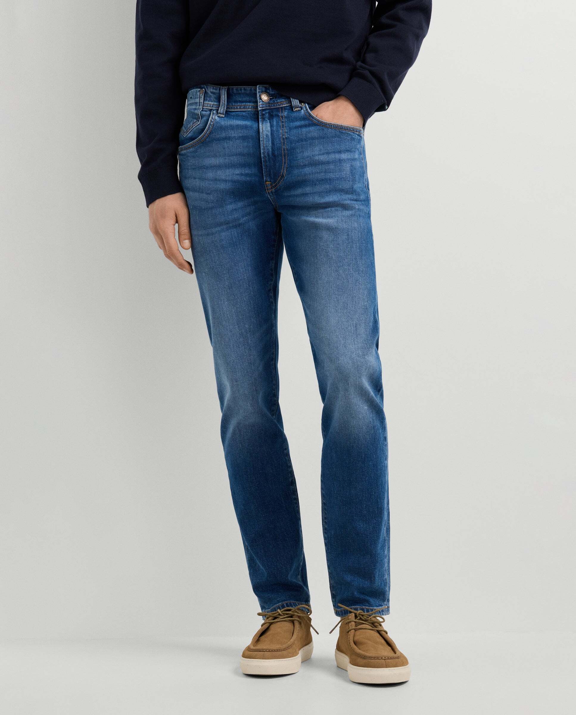 Vaquero de hombre fit slim tiro regular - Pepe Jeans - Azul denim Azul denim-2