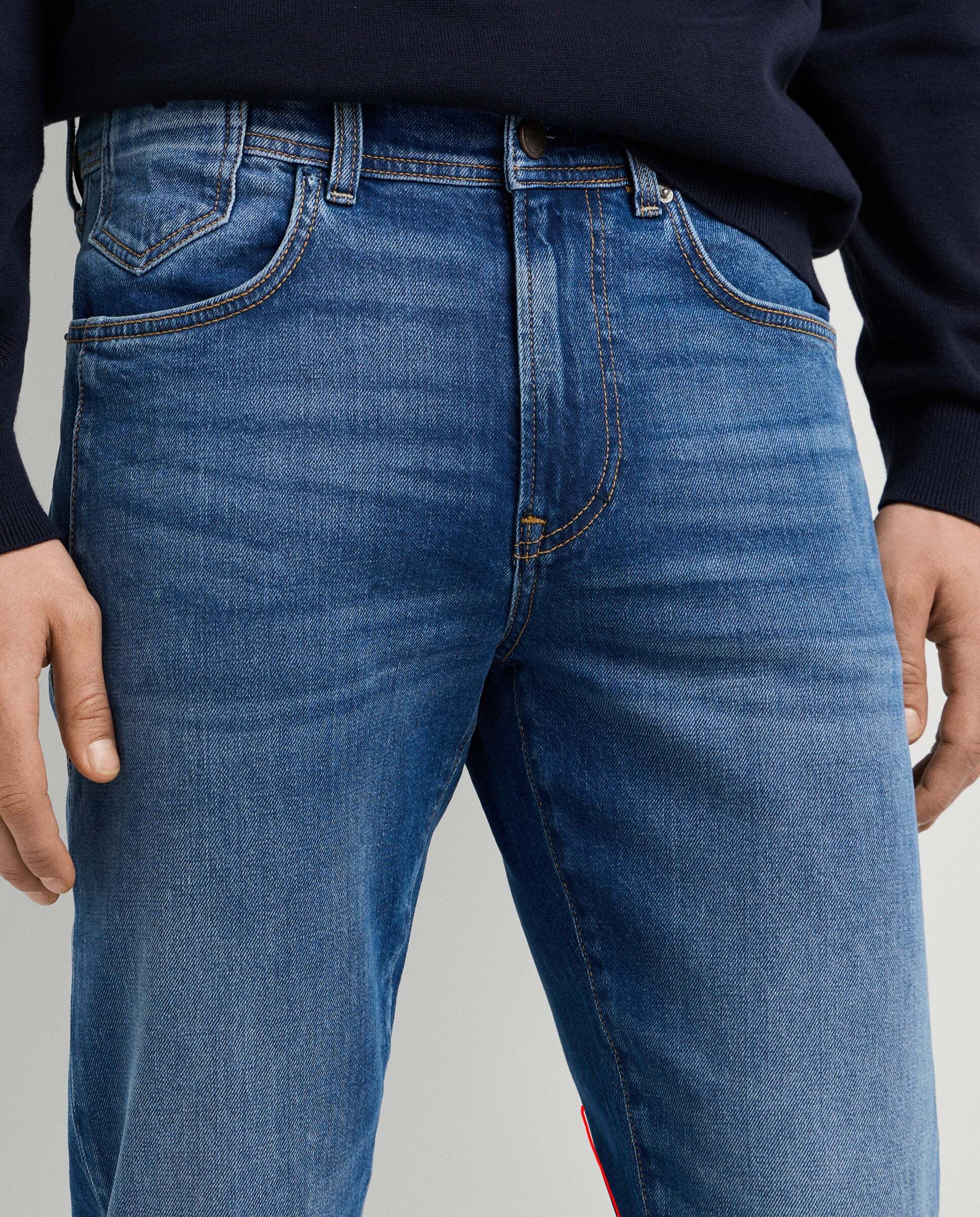 Vaquero de hombre fit slim tiro regular - Pepe Jeans - Azul denim Azul denim-4