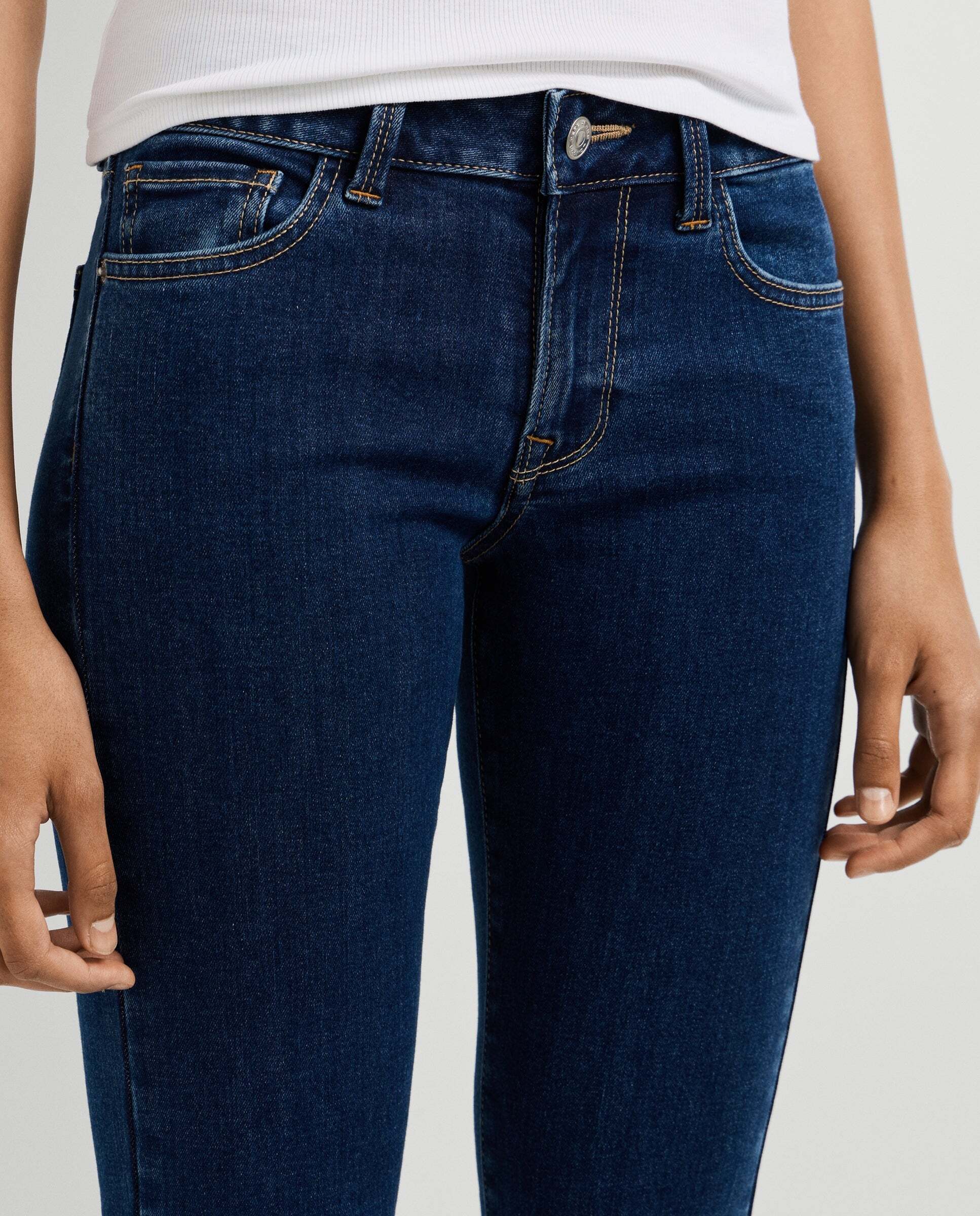 Vaquero de mujer fit skinny tiro bajo - Pepe Jeans - Rosa Rosa-5