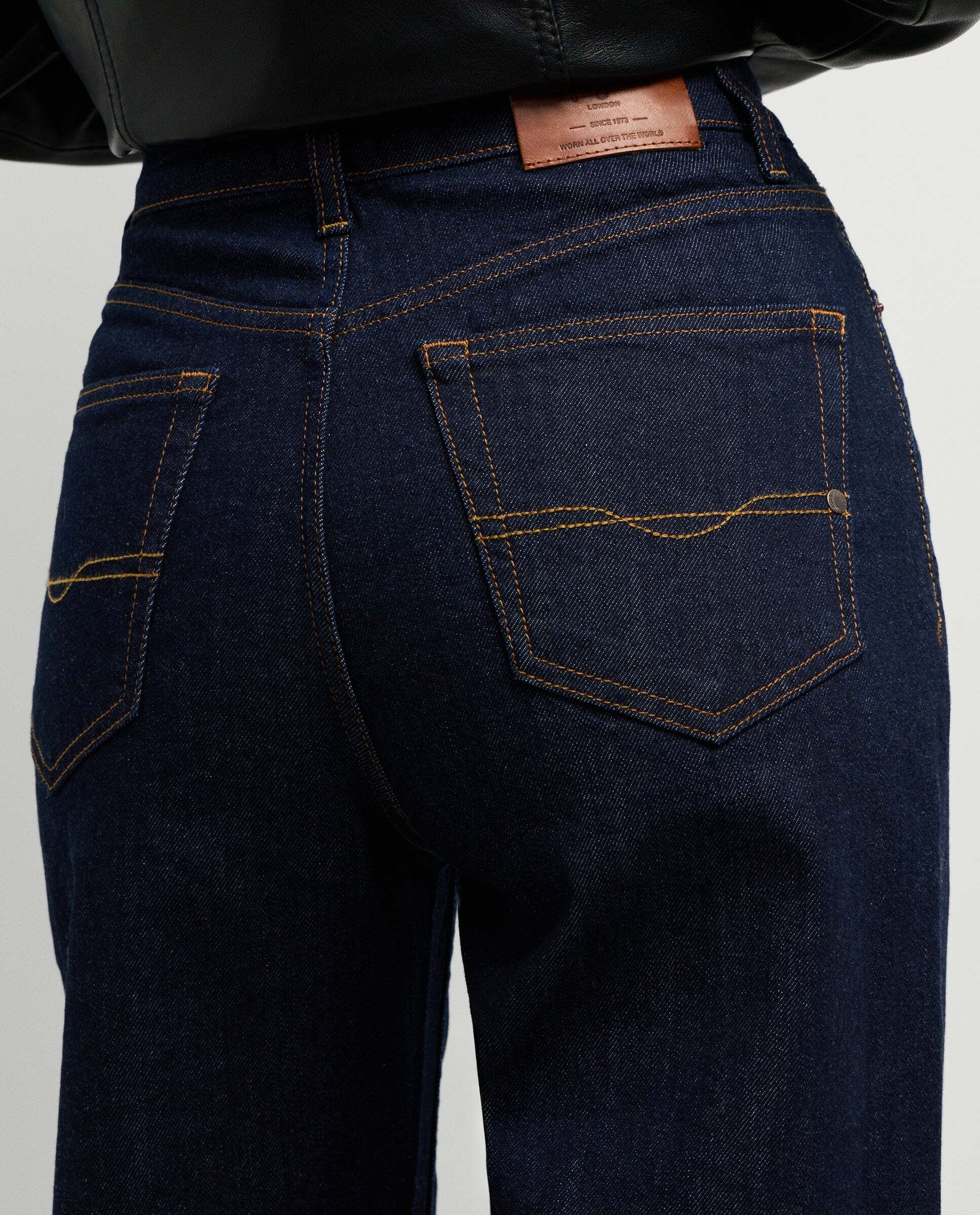 Vaquero de mujer fit recto y tiro alto - Pepe Jeans - Azul denim Índigo-4