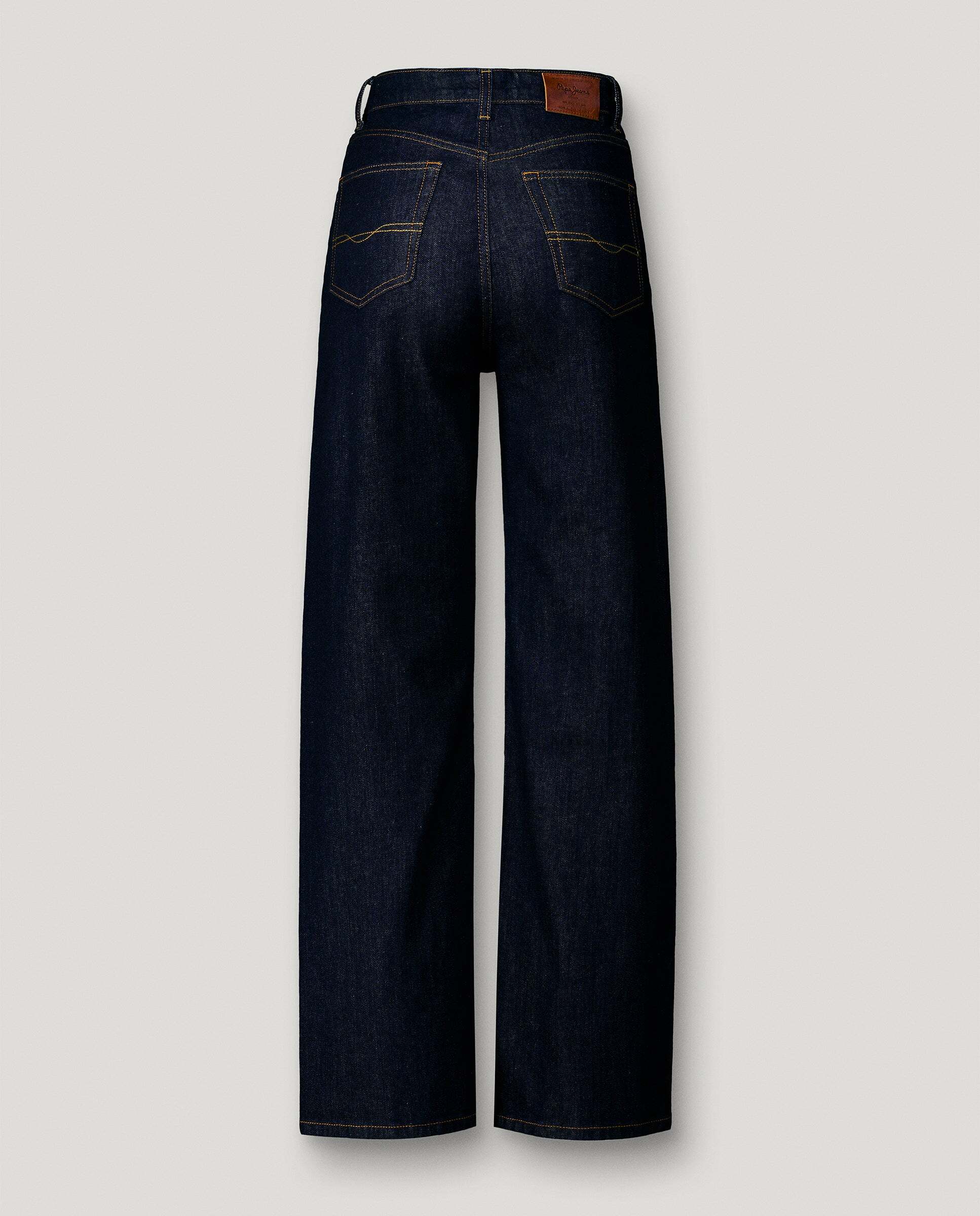 Vaquero de mujer fit recto y tiro alto - Pepe Jeans - Azul denim Índigo-5