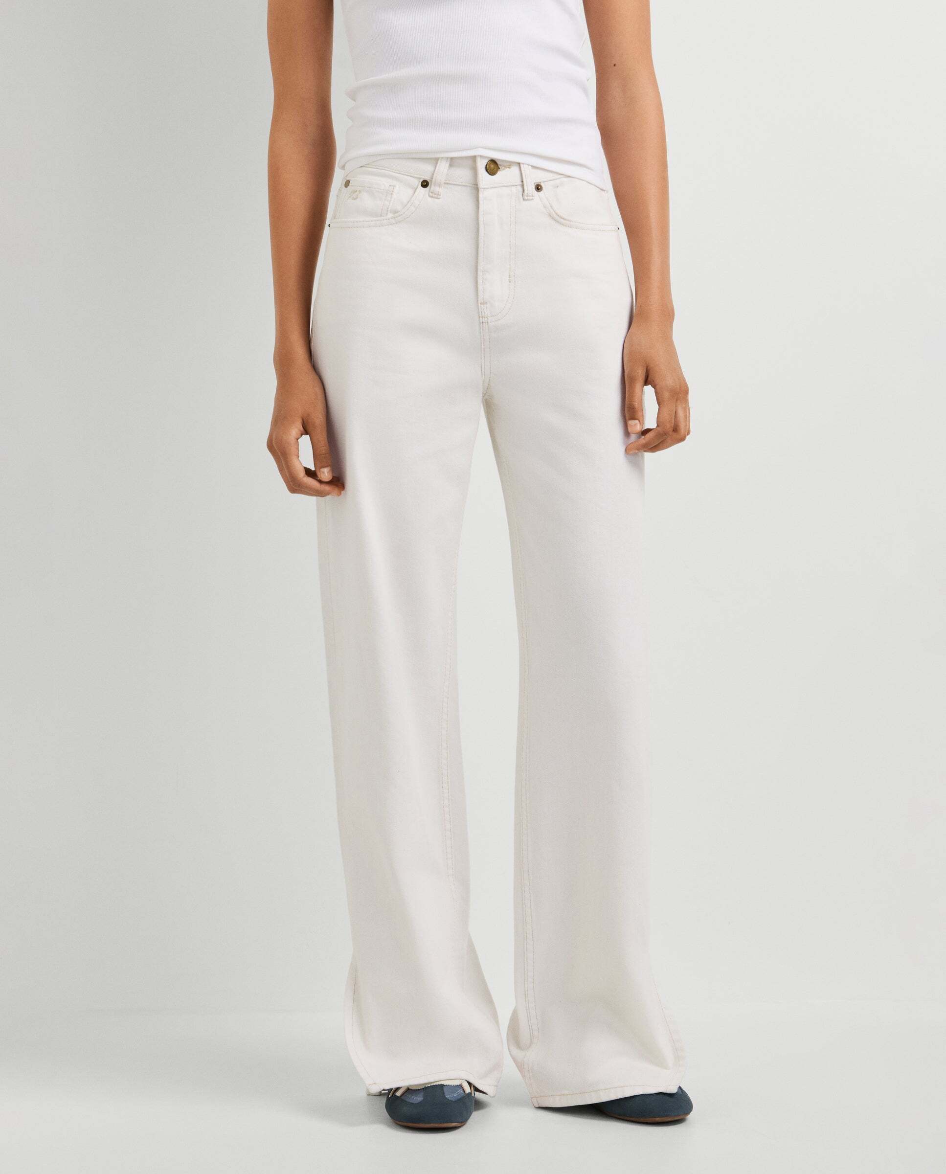Vaquero de mujer fit recto y tiro alto - Pepe Jeans - eden - Blanco Blanco-2
