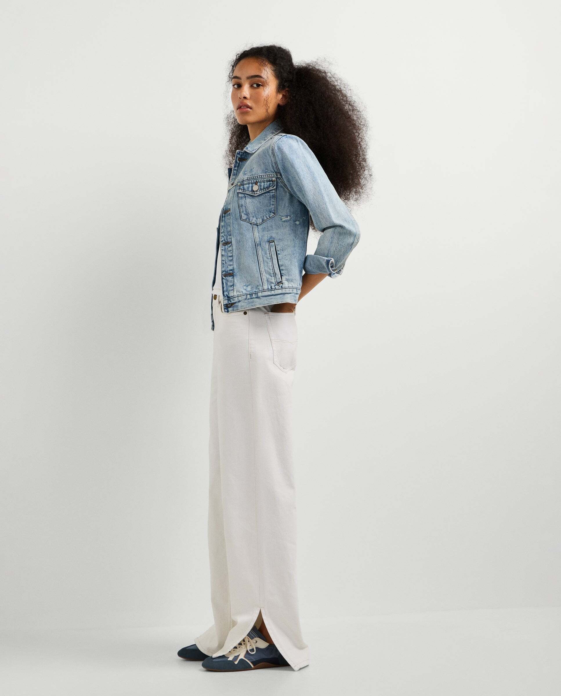 Vaquero de mujer fit recto y tiro alto - Pepe Jeans - eden - Blanco Blanco-3
