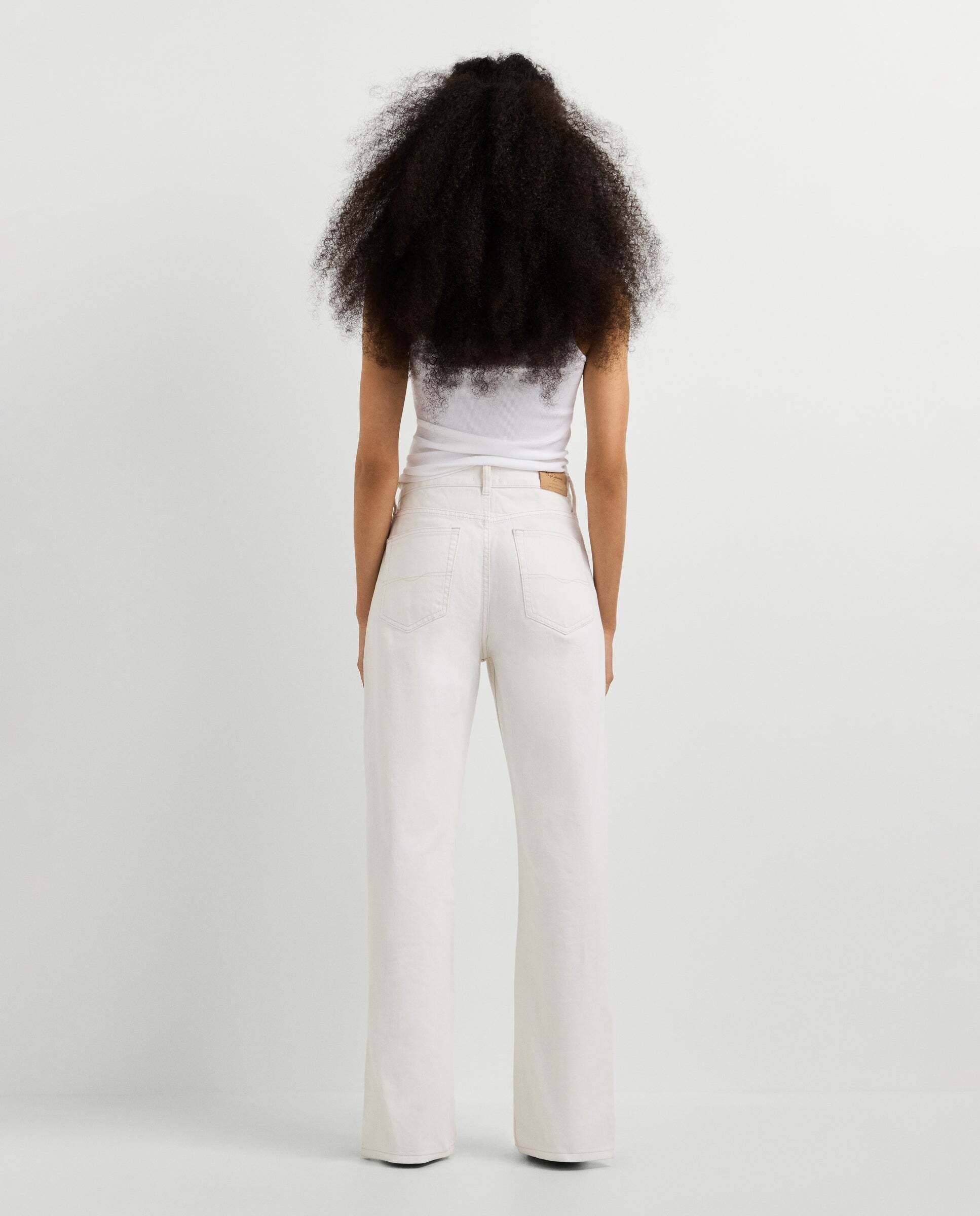 Vaquero de mujer fit recto y tiro alto - Pepe Jeans - eden - Blanco Blanco-4