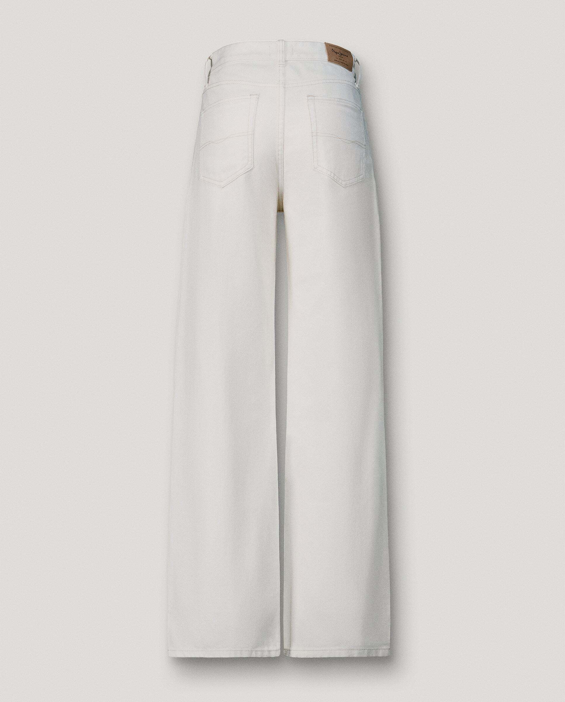 Vaquero de mujer fit recto y tiro alto - Pepe Jeans - eden - Blanco Blanco-8